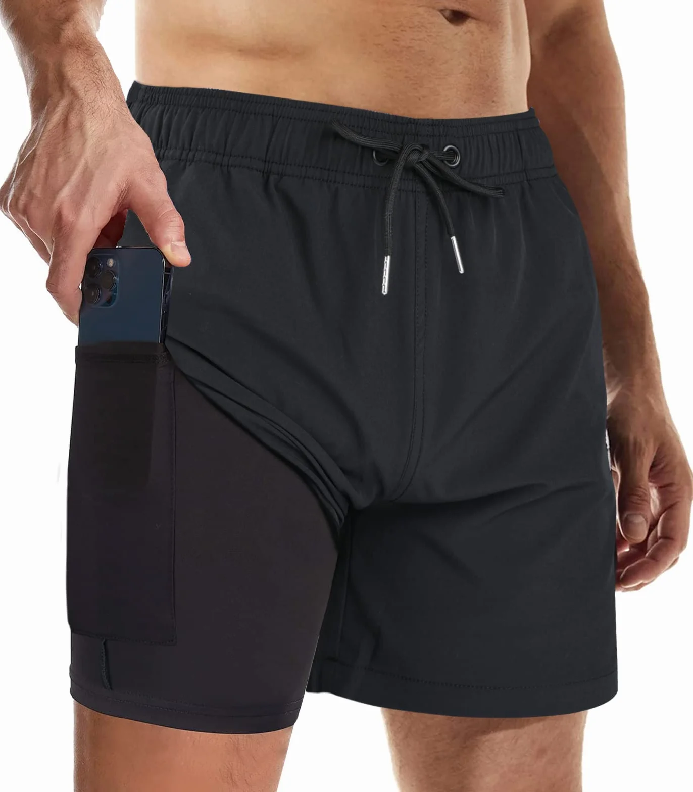 Suwangi Short de Bain Homme Surf Pantalon Court Sport Plage Séchage Rapide