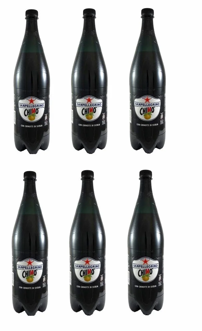 San Pellegrino Lot de 6 boissons gazeuses italiennes Chinotto Chino' PET 1,25 l limonade italienne orange amère