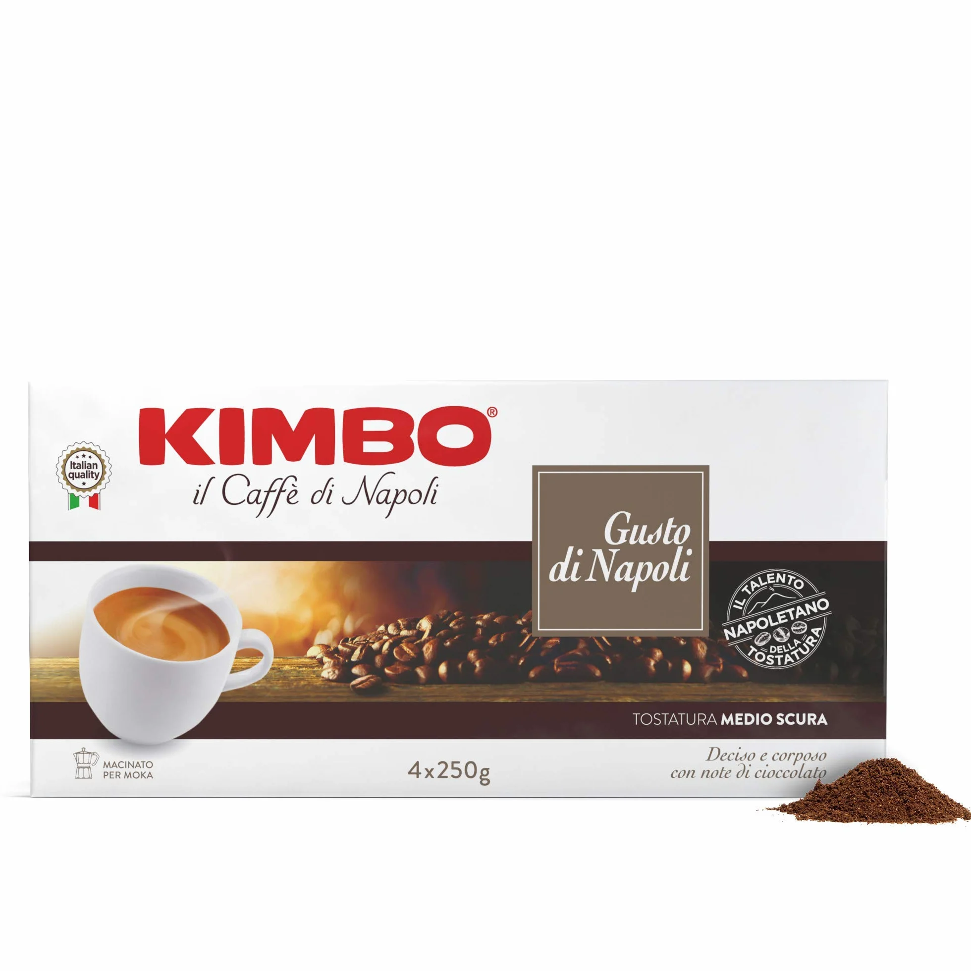 CAFE MOULU GUSTO DI NAPOLI 4 X 250 G KIMBO