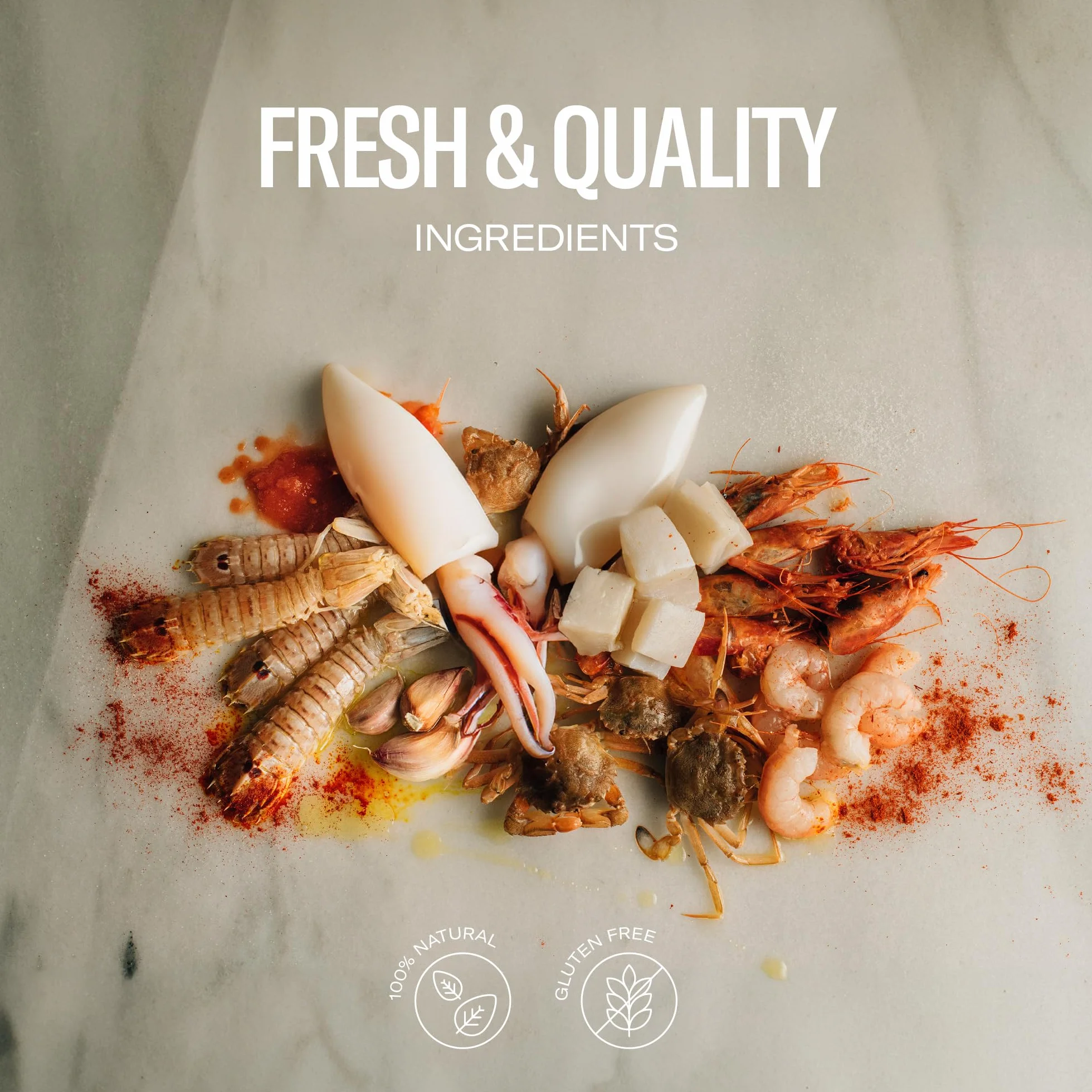 EL PAELLER - Préparé Fideuá | Inclut Bouillon de Fruits de Mer, Calmar, Encornet et Poupon | Ingrédients 100% Naturels | Pour 2 Personnes, Sans Conservateurs