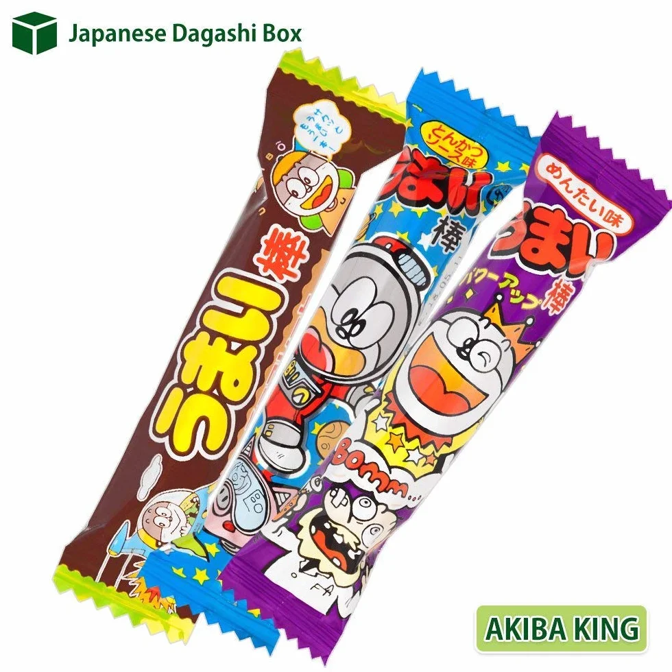 Kit Kat Chocolat & Trial Boîte à Dagashi Japonaise Umaibo Snack Pépite De Pommes De Terre Gélatine Avec AKIBA KING Autocollant