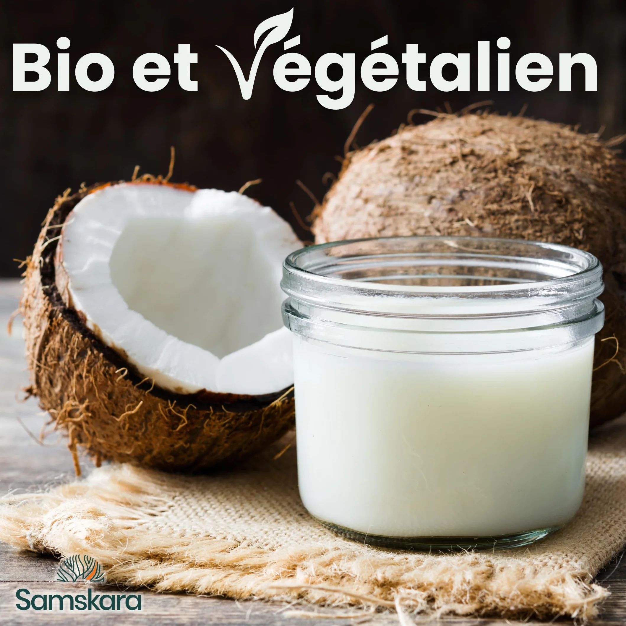 Poudre de lait de coco 90% Coco | Biologique BIO | Vegan | Sans Gluten | Samskara (500g) - Idéal pour la cuisine