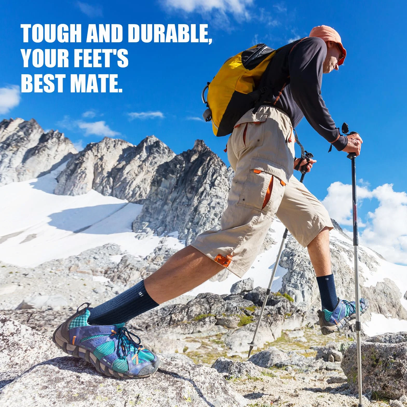 Chaussettes de Sport Homme Respirant Running Randonnée Trekking Marche 5 Paires