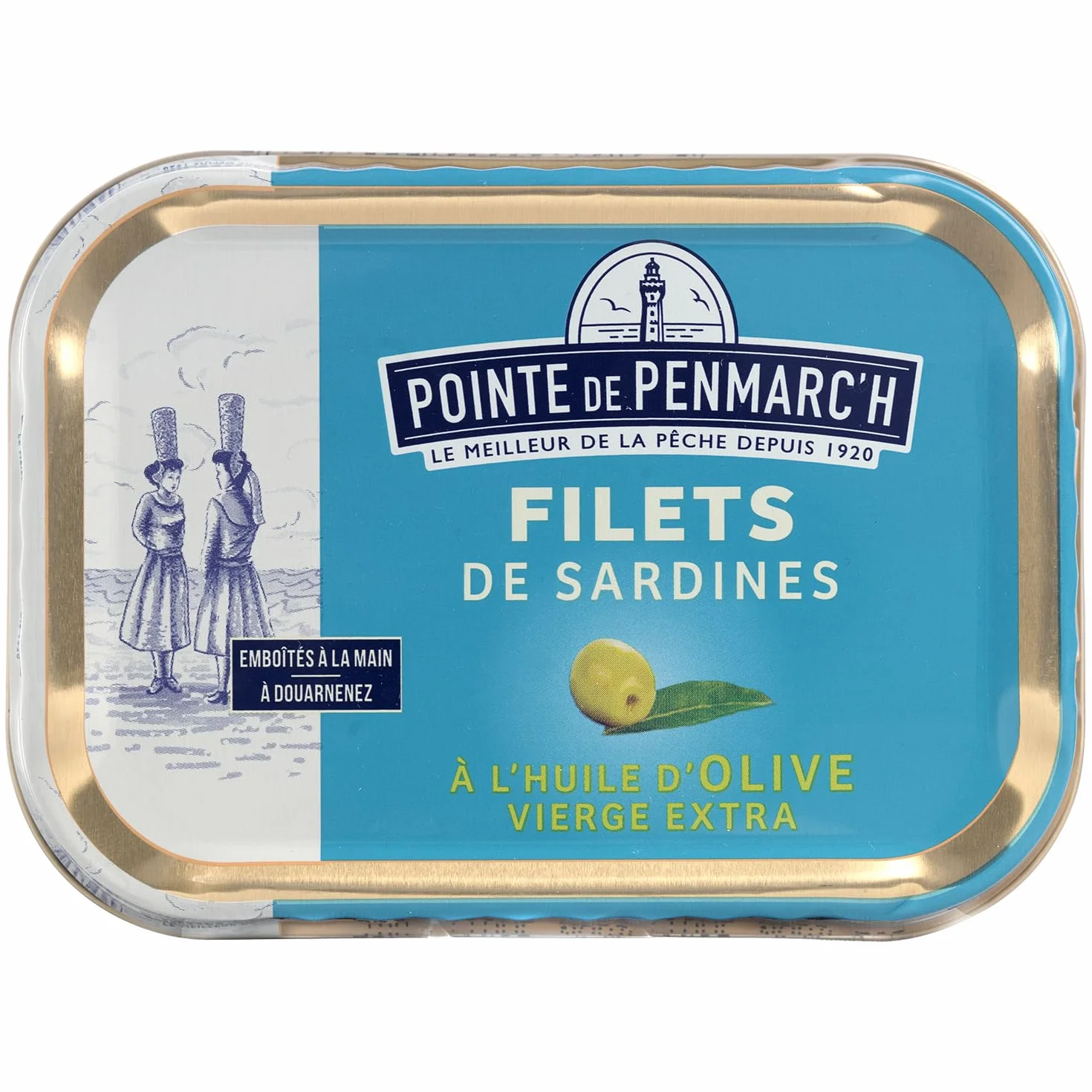 Filets de sardines à l'huile d'olive vierge extra Pointe de Penmarc'h le lot de 6 boîtes de 100 g - Livraison en 2 à 3 jours ouvrés depuis la Bretagne