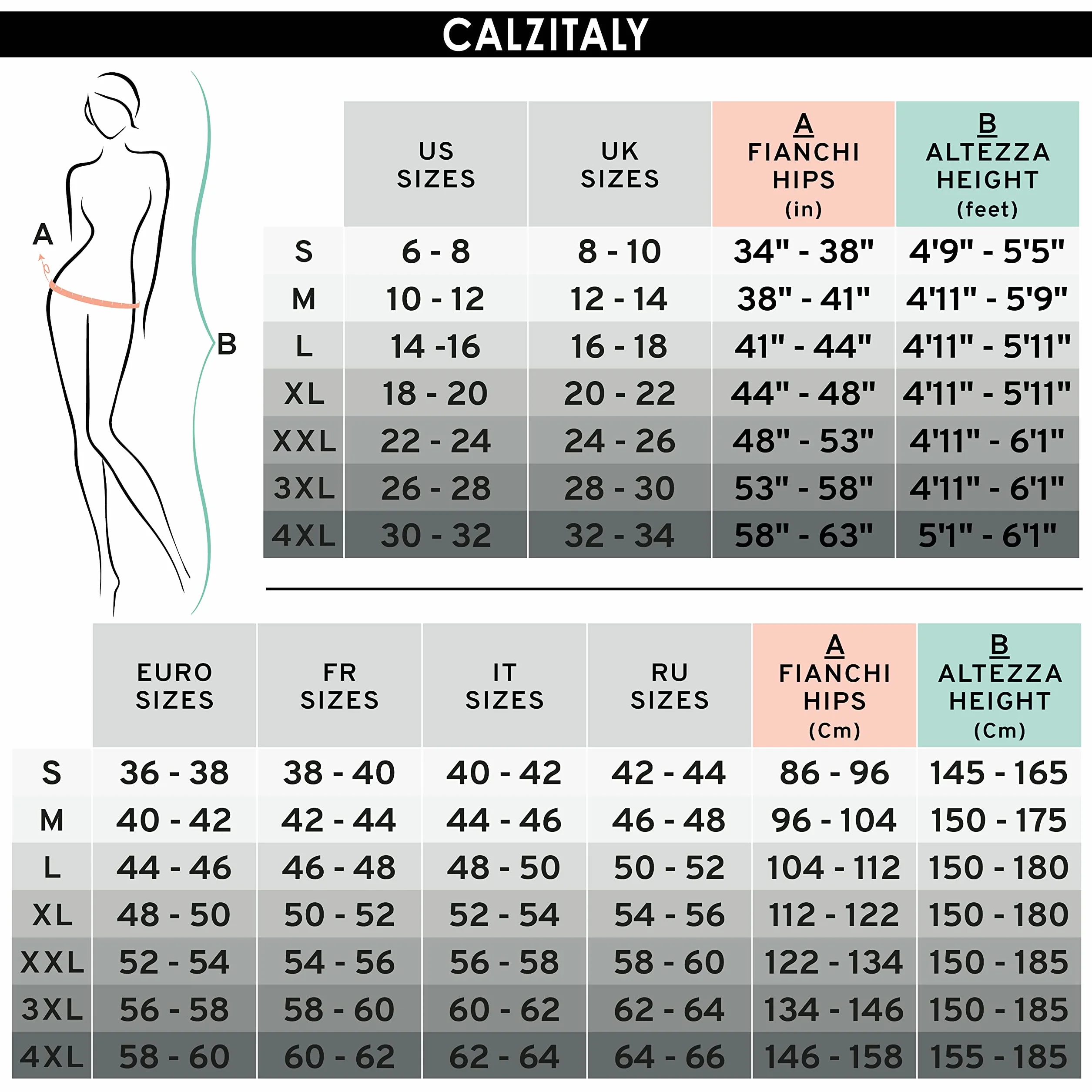 CALZITALY Collants de Danse Femme sans Pied 60 DEN Noir S/M L/XL Fabriqué en Italie