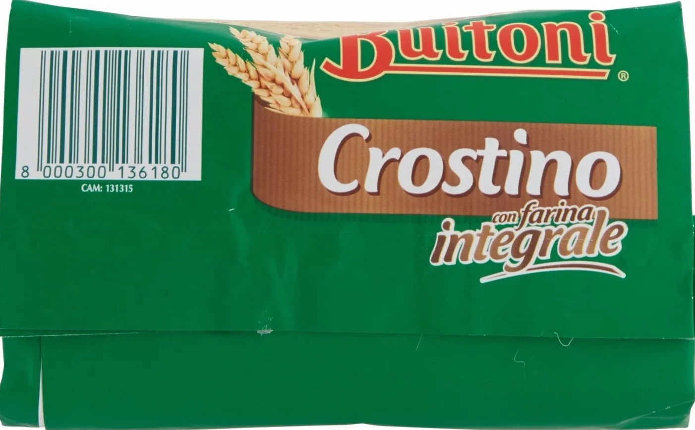 Lot de 6 croûtons Buitoni Crostino con farina Integrale avec farine de blé entier 300 g riche en fibres