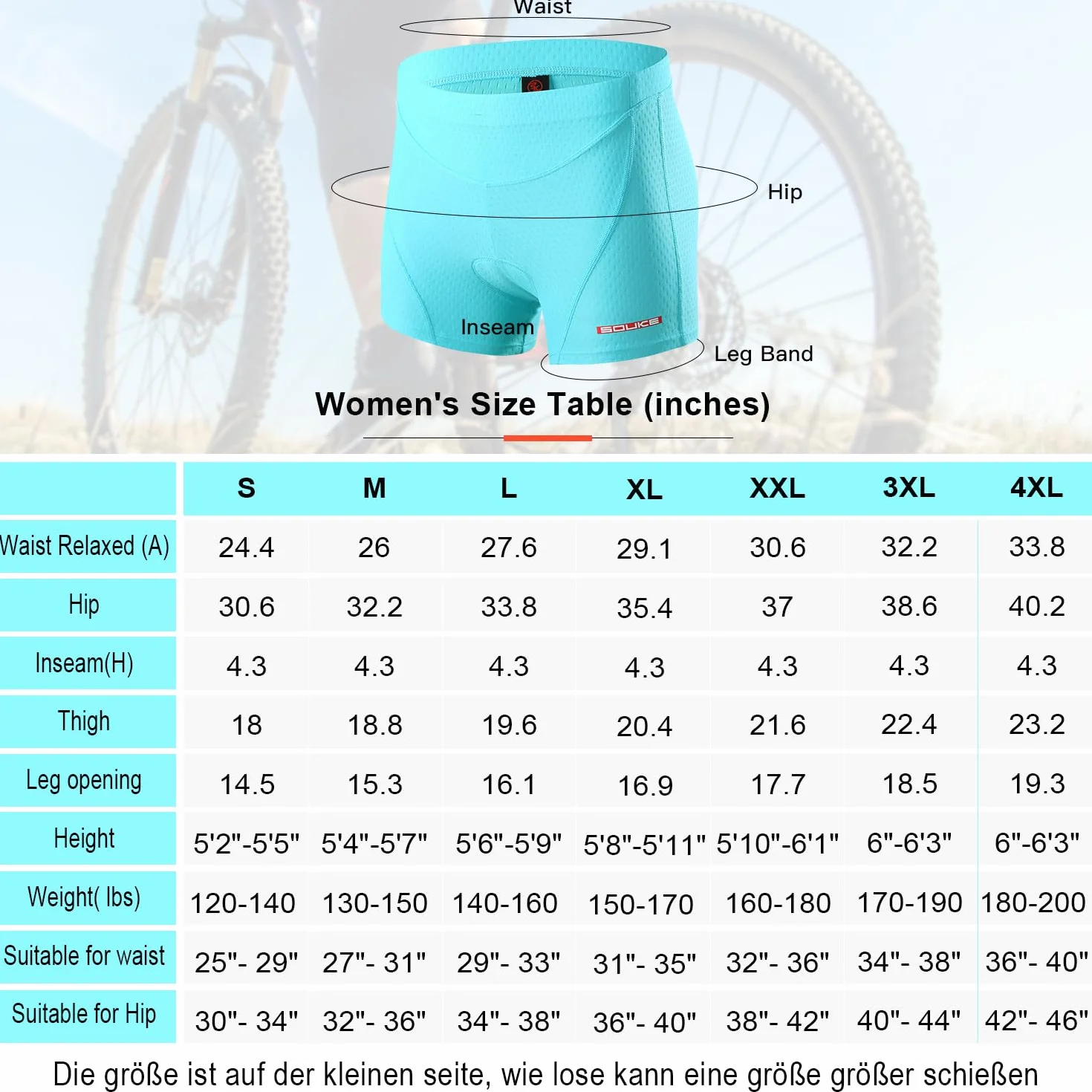 Souke Sports Cuissard de Vélo Femme 3D Rembourré Respirant Séchage Rapide