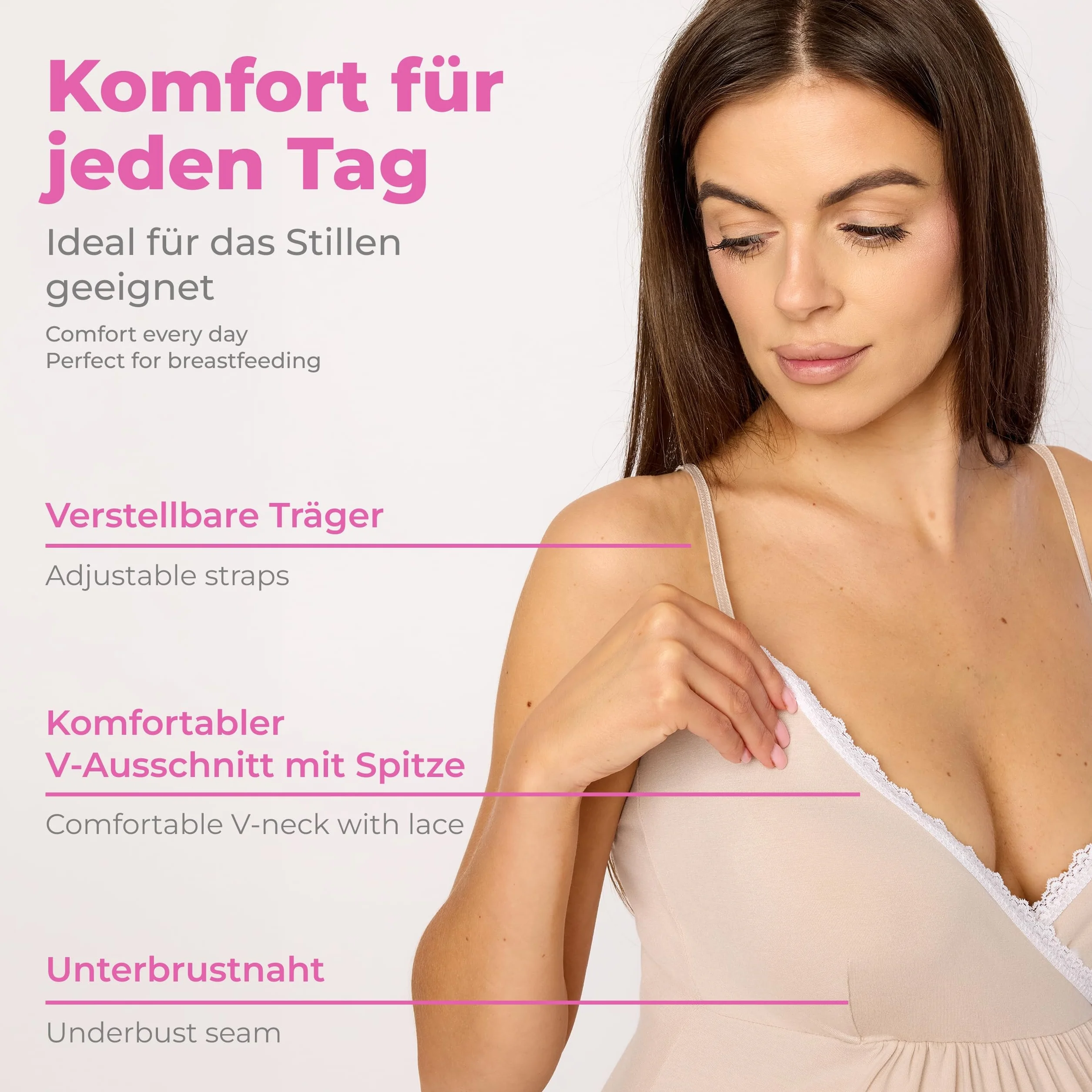 Robe de Grossesse en Viscose élastique Respirant Doux Merry Style