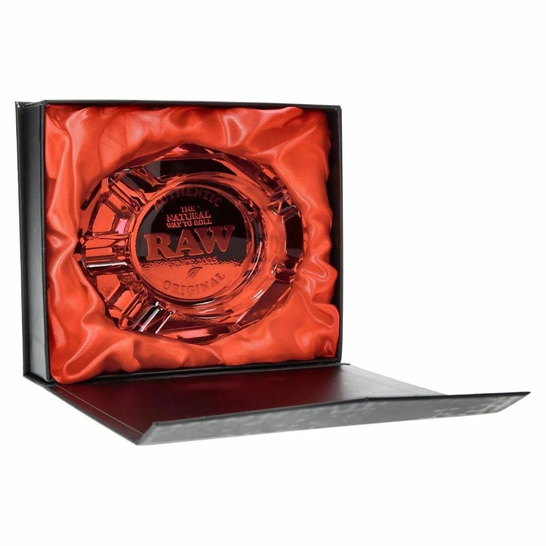 Cendrier en Verre Rouge Rubis