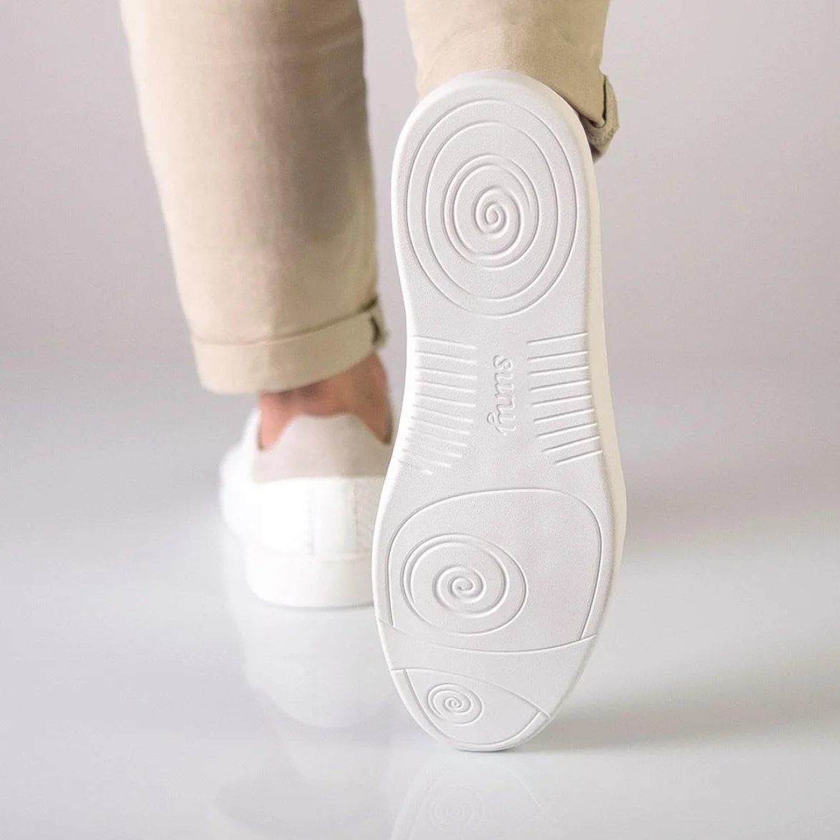 Anna Kern Suny 7420 Baskets de danse en cuir blanc pour homme Semelle en polyuréthane amovible