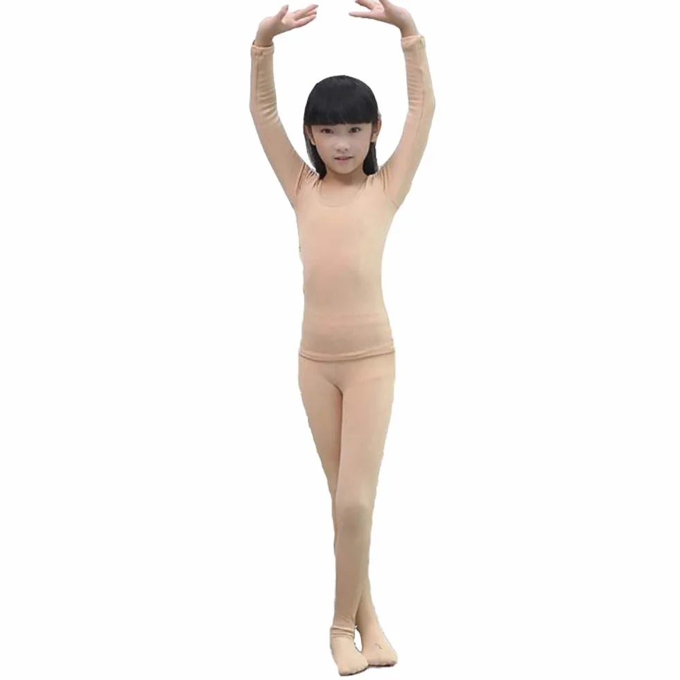 Filles' Ultra Doux Couvre-Pied Collants Patinage Artistique sur Glace Sous-vêtements Thermiques Ensembles de Caleçons Longs Haut et Bas