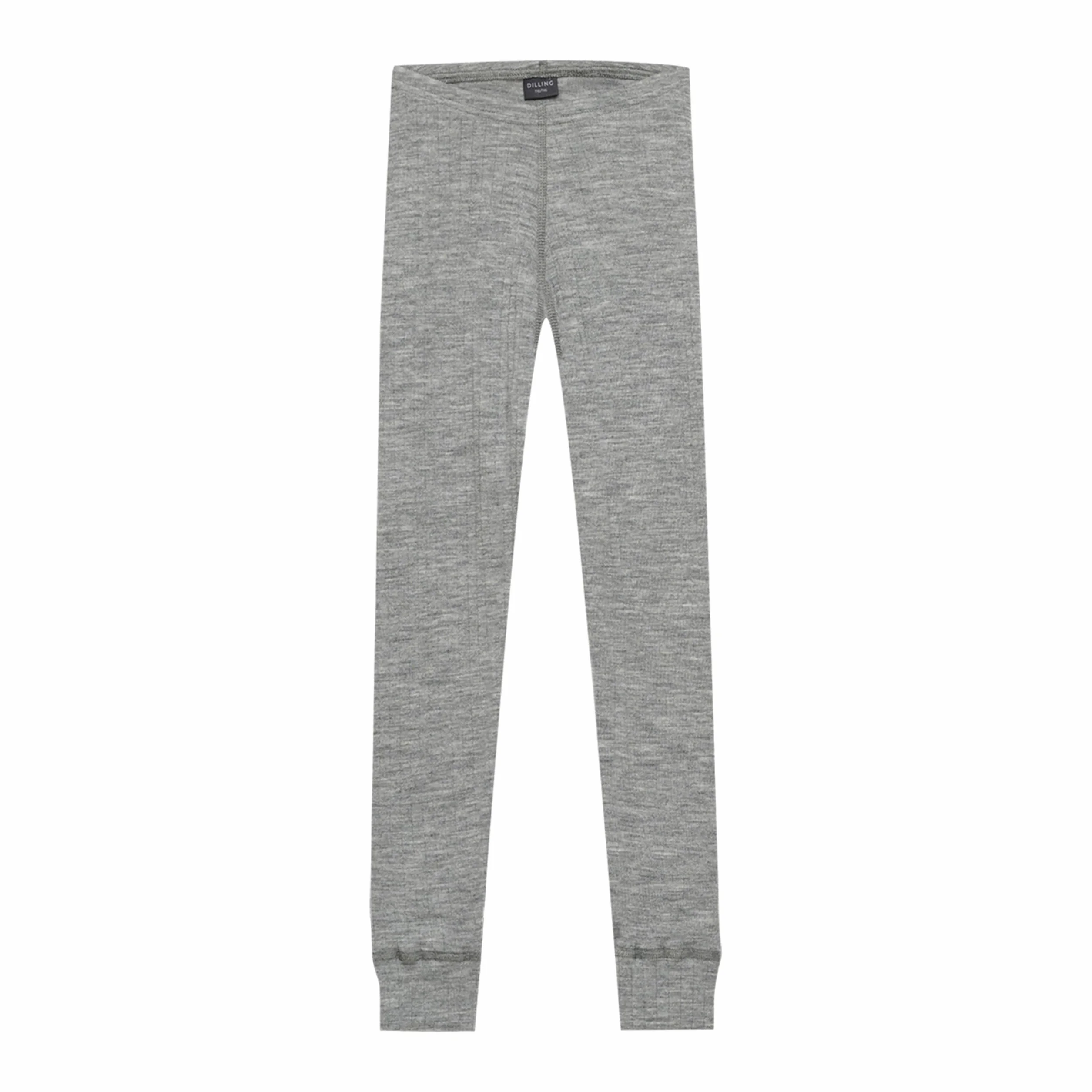 DILLING Legging pour Enfant en Laine à côtes Larges Gris Mélange