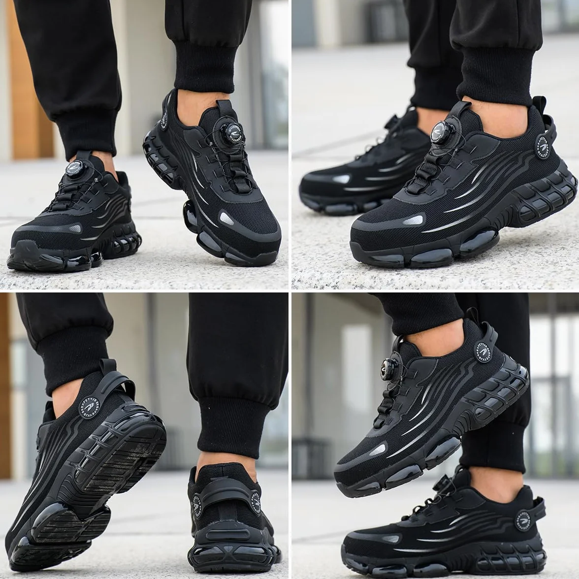 Chaussures de Sécurité Hommes Légères Respirantes Embout Acier Antidérapantes 38-46 EU