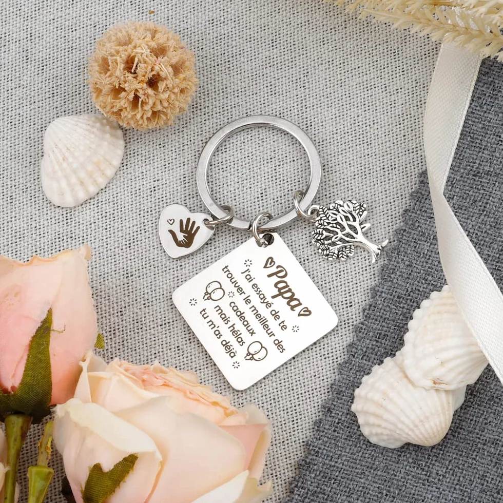 Porte Clé Papa Personnalisé Cadeau Fête des Pères Anniversaire Noël