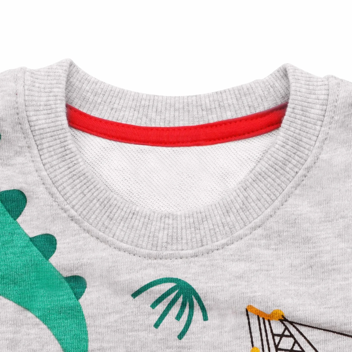 Ensembles Survêtements Dinosaure Imprimé Coton Jogging Pantalons et Haut Pullover pour Garçon 2-7 Ans