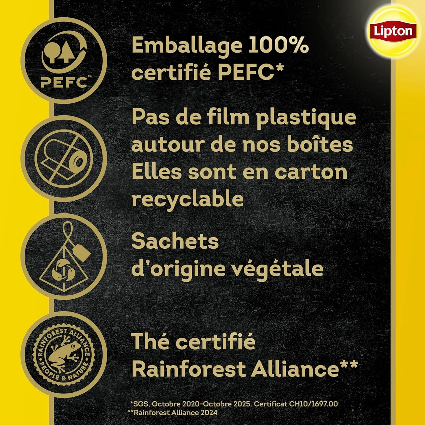 Lipton, Thé Noir Pêche Mangue de Grèce, Goût Frais et Equilibré, Thé Noir 100% d'Origine Naturelle, Vitalité, 12x20 sachets, 240 Sachets