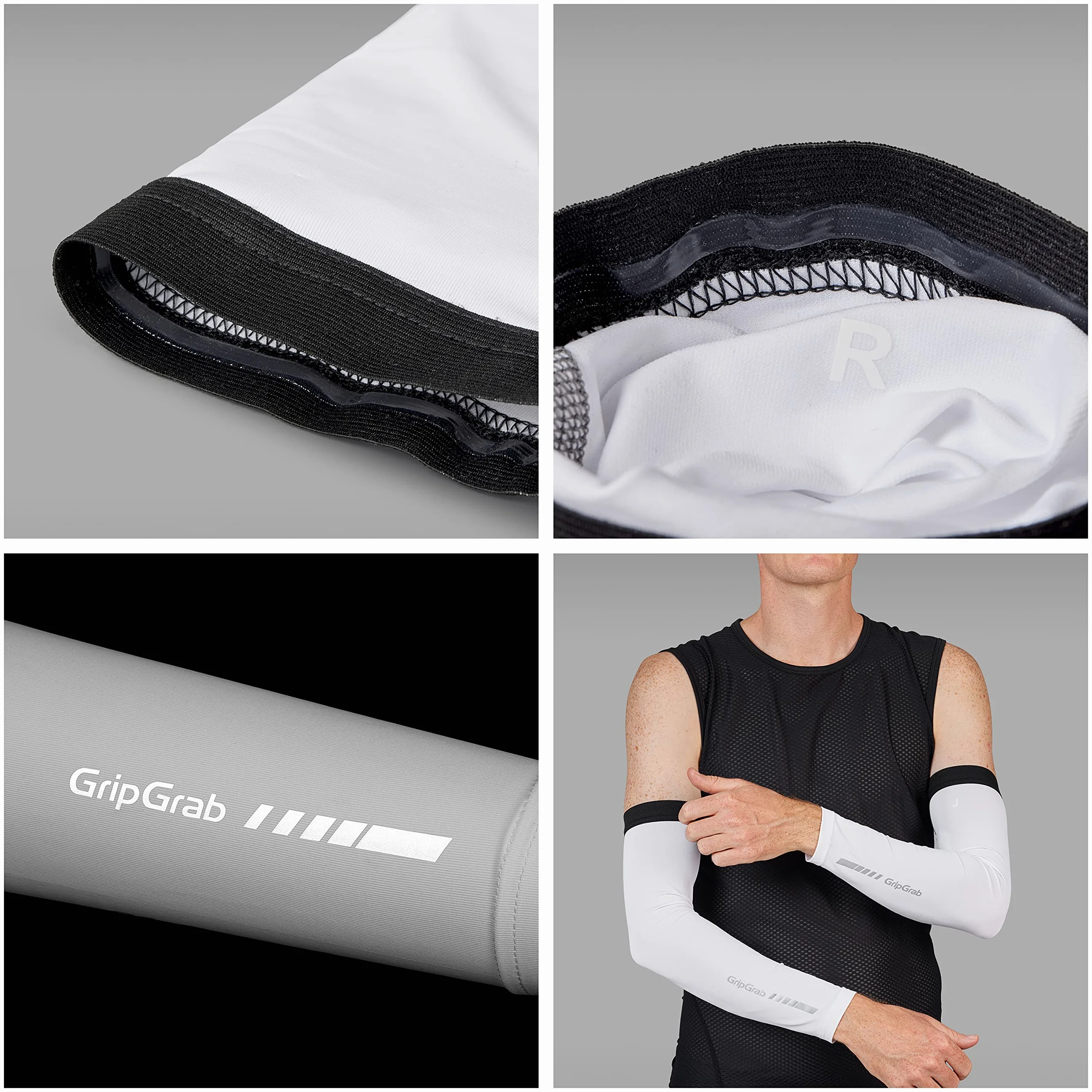 GripGrab UV Sleeves UPF 50+ Manchettes Vélo Protection Soleil Cyclisme Antidérapantes