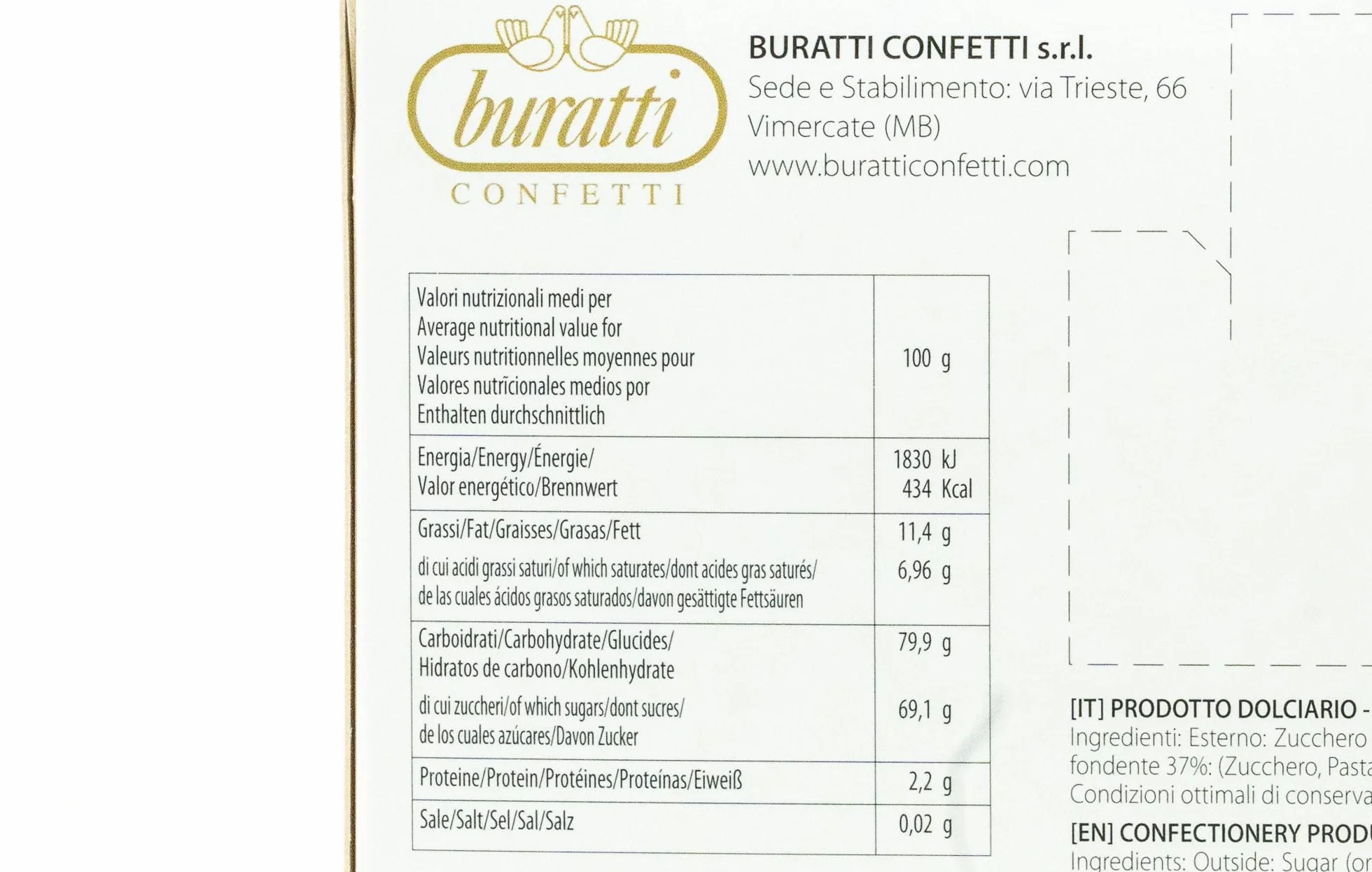 Buratti Confetti Dragées au Chocolat Printemps 1 Kg