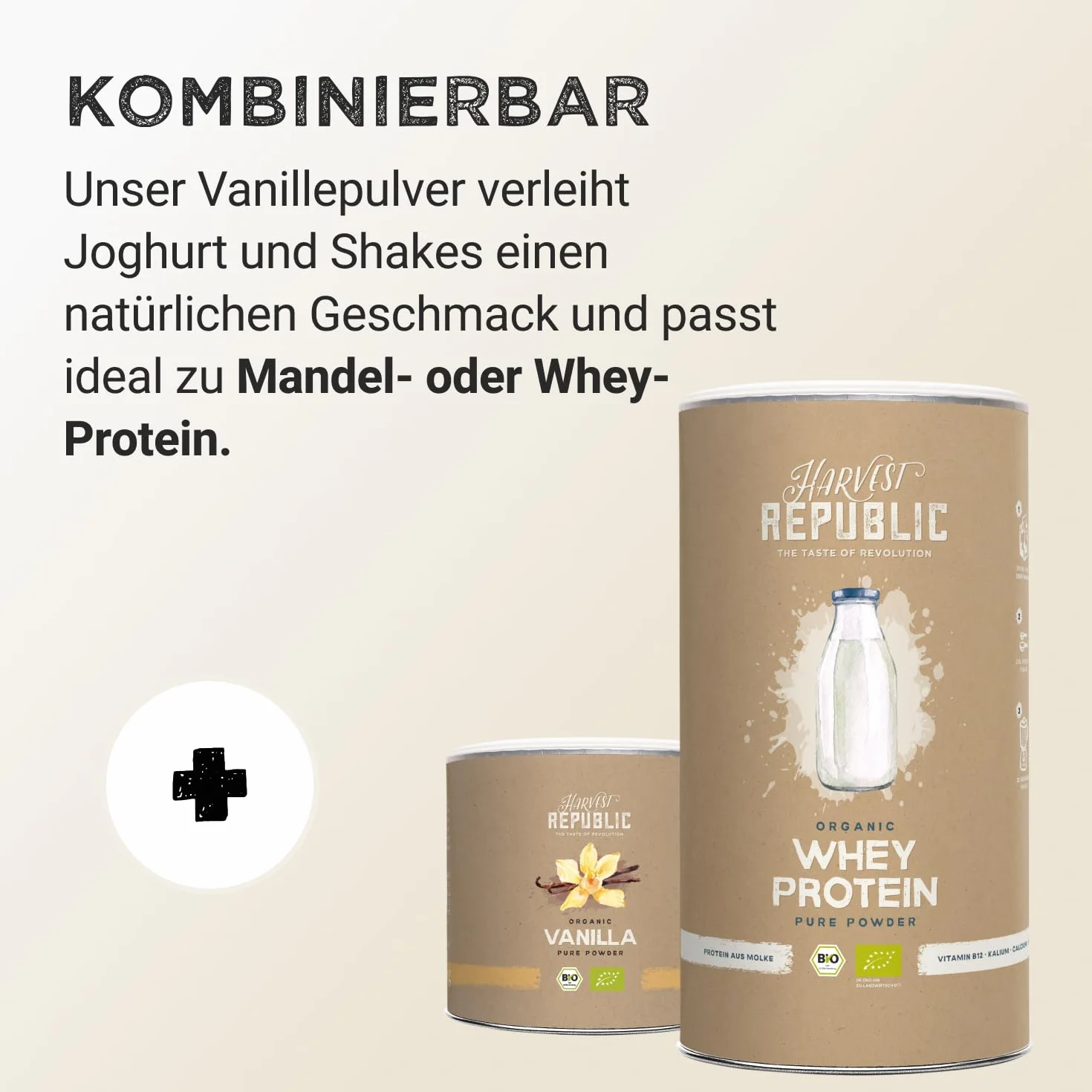 HARVEST REPUBLIC Poudre de vanille bio 25 g pour smoothies et shakes Superfood végétalien