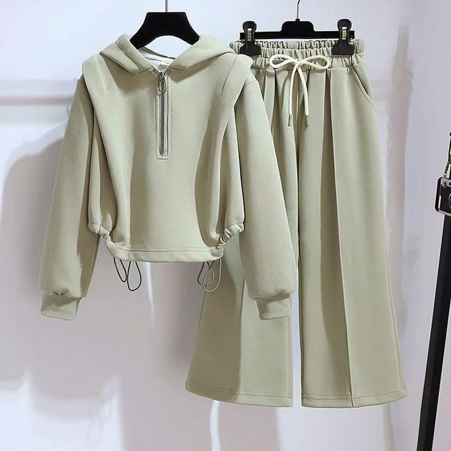 Ensemble de survêtement 2 pièces pour filles - Sweat à capuche et pantalon - Tenue scolaire sport