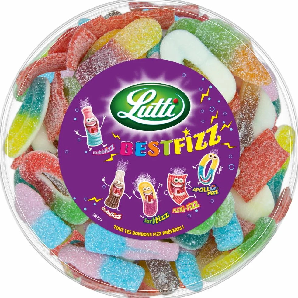 Lutti Best Fizz Bonbons Tubo 550 g