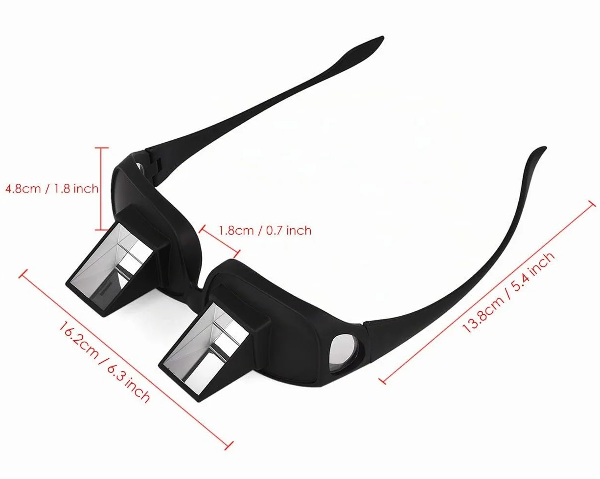 Lunettes paresseuses Periscope Prism horizontales Noir