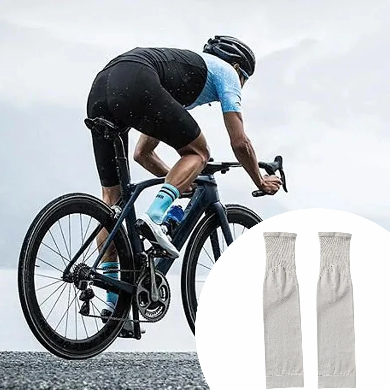 Jambières de protection solaire UV en soie glacée pour jambes larges | Manchons respirants alpinisme camping