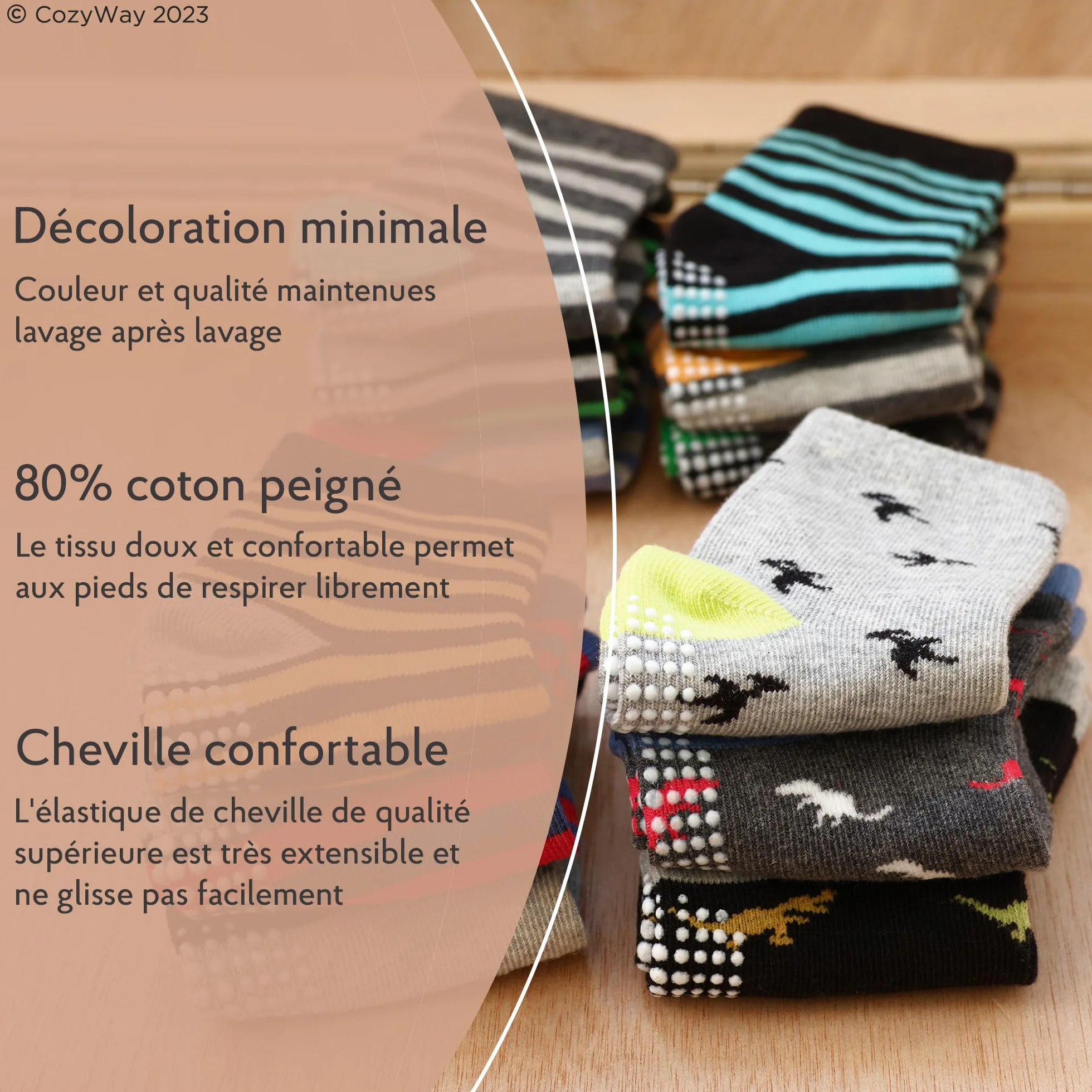 CozyWay Chaussettes à volants pour bébés filles