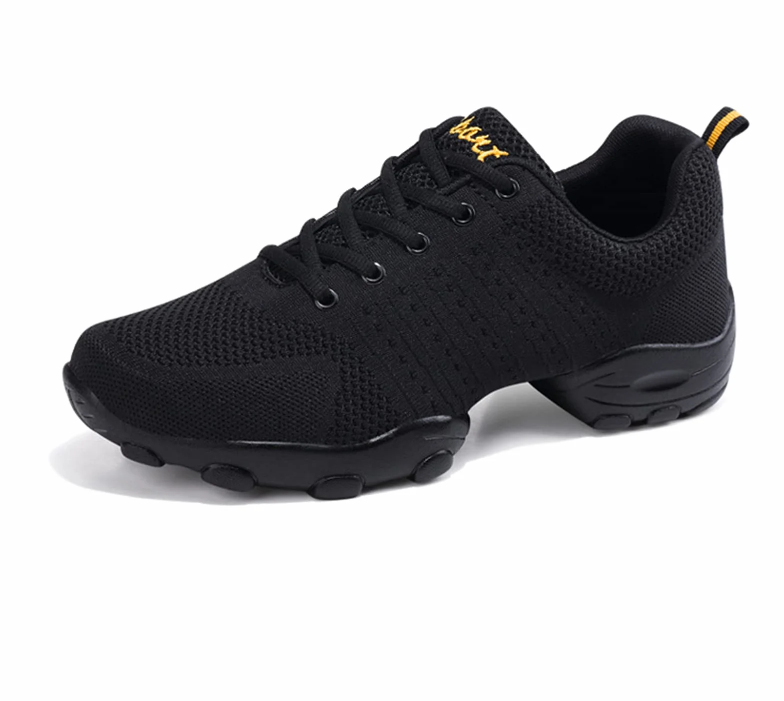Adulte Chaussures De Danse Hommes Treillis Tissé Souple Fitness 44 Noir