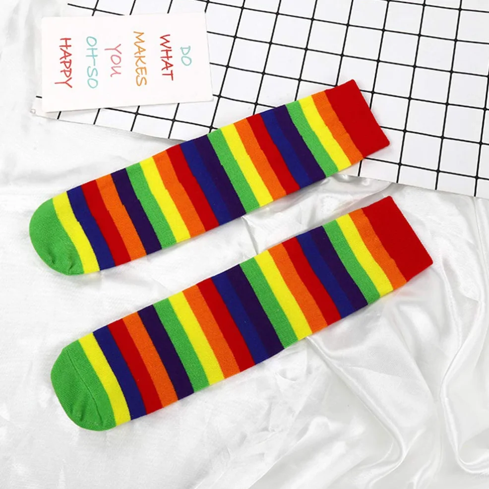 SOIMISS Lot de 2 paires de chaussettes rayures multicolores enfants