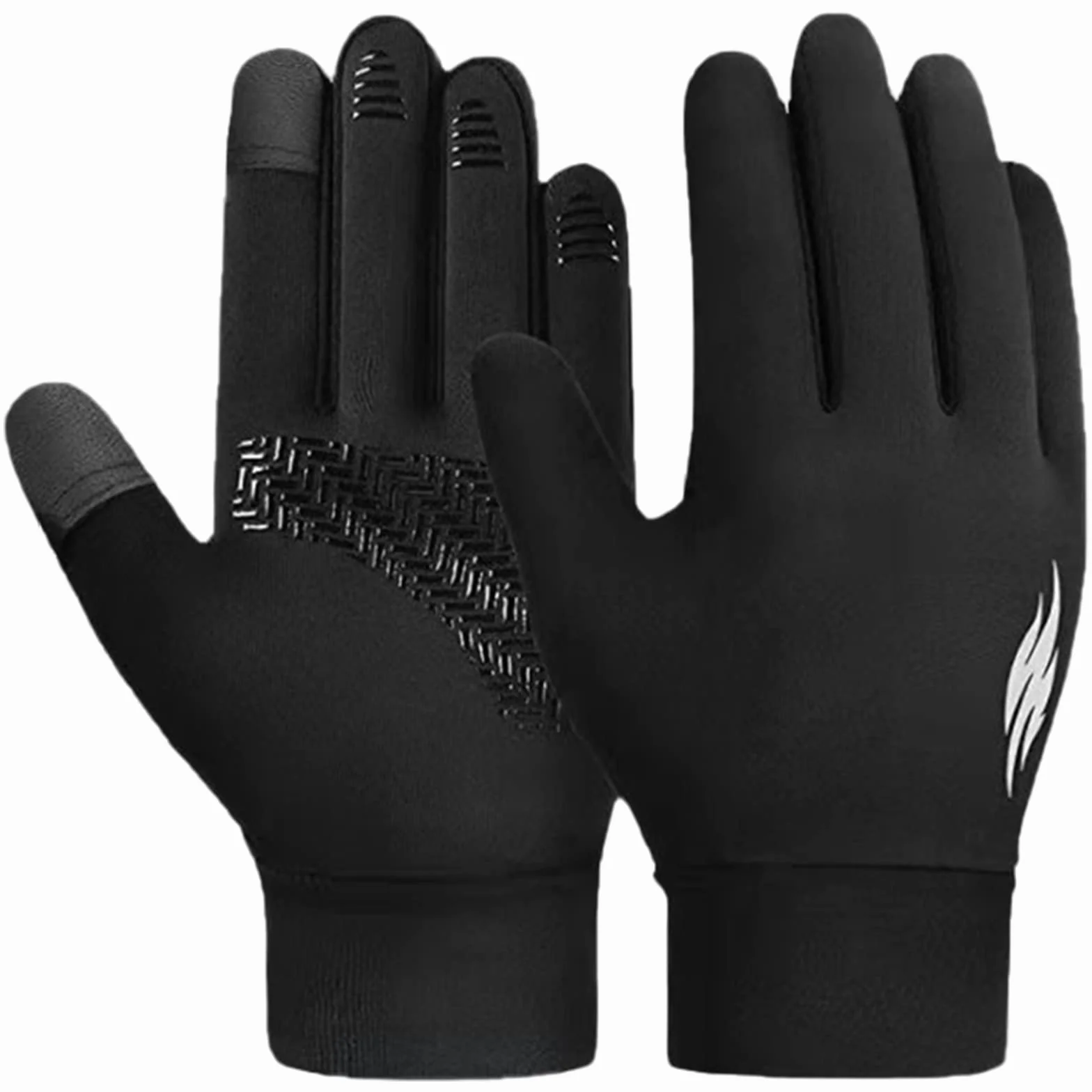 Gants d'hiver chauds imperméables écran tactile 6-12 ans garçons filles course à pied temps froid