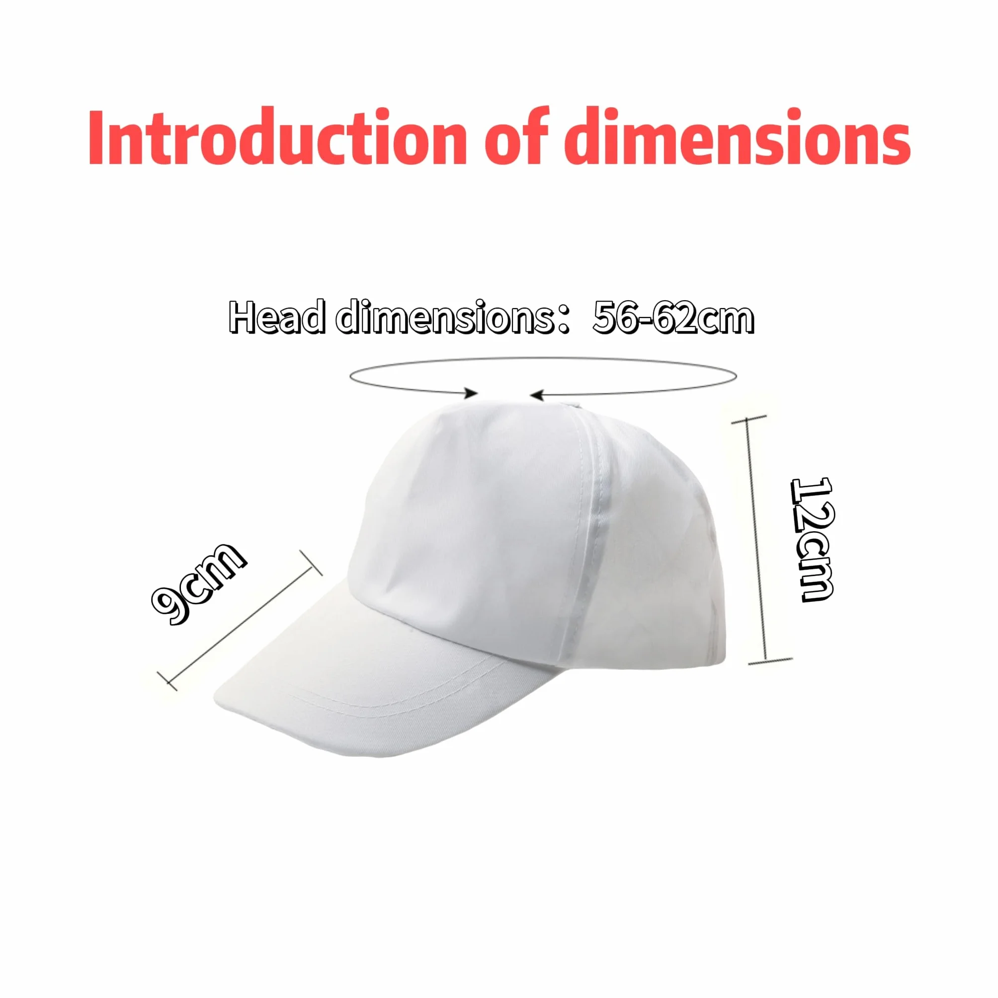 Lot de 10 Casquettes de Baseball Blanches, Kit DIY pour Enfants et Adultes