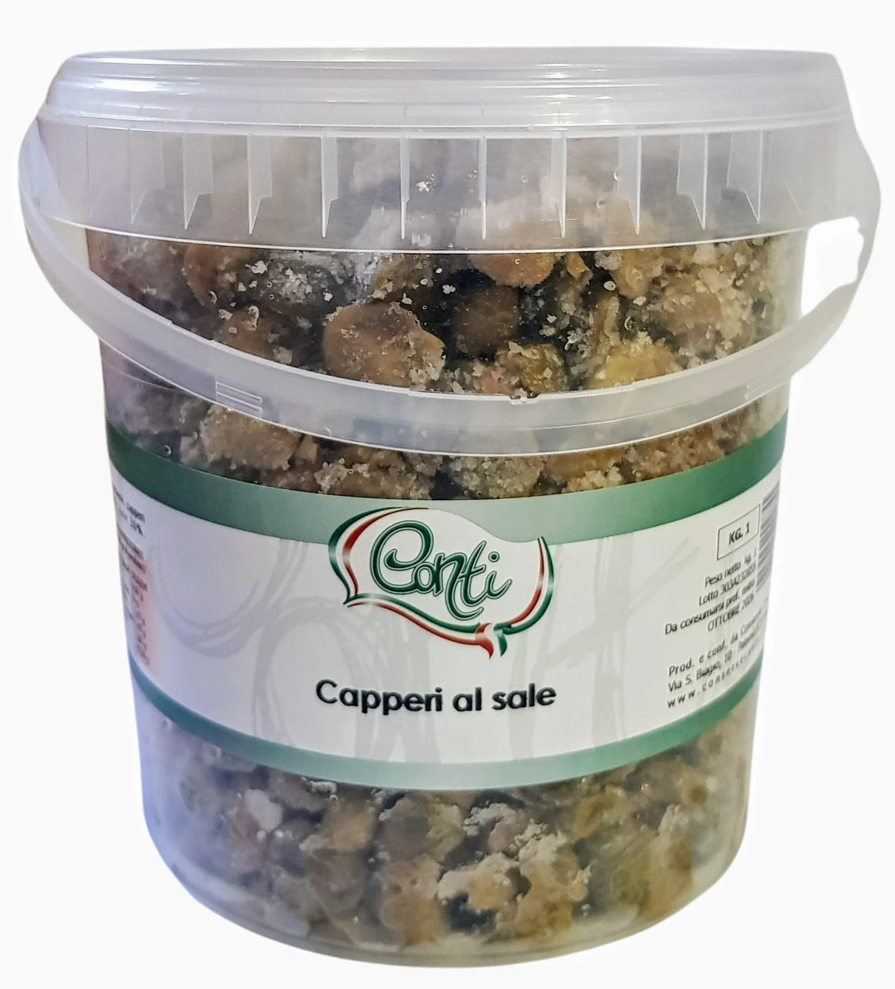 Conserve Conti - Câpres salées - 6 seaux de 1 kg. = 6 kg. Service alimentaire - Production artisanale sicilienne