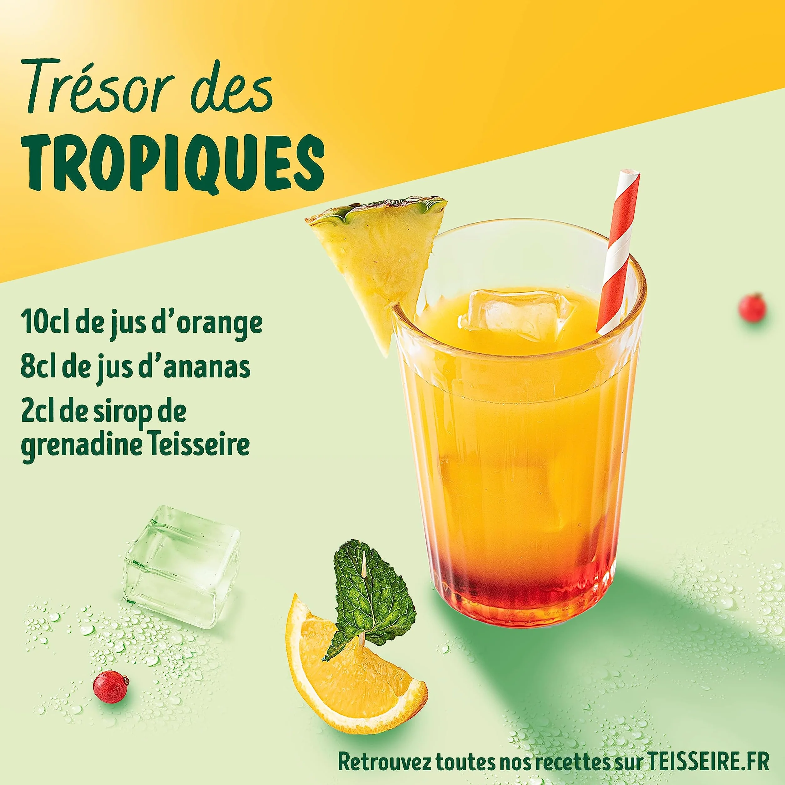 Pack de 6 bidons grenadine Teisseire 60 cl