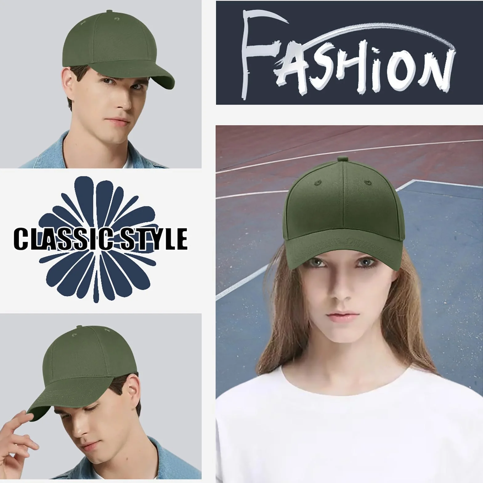 Enwokran Casquette de Baseball Unisexe Coton Réglable Hip Hop Sport Extérieur