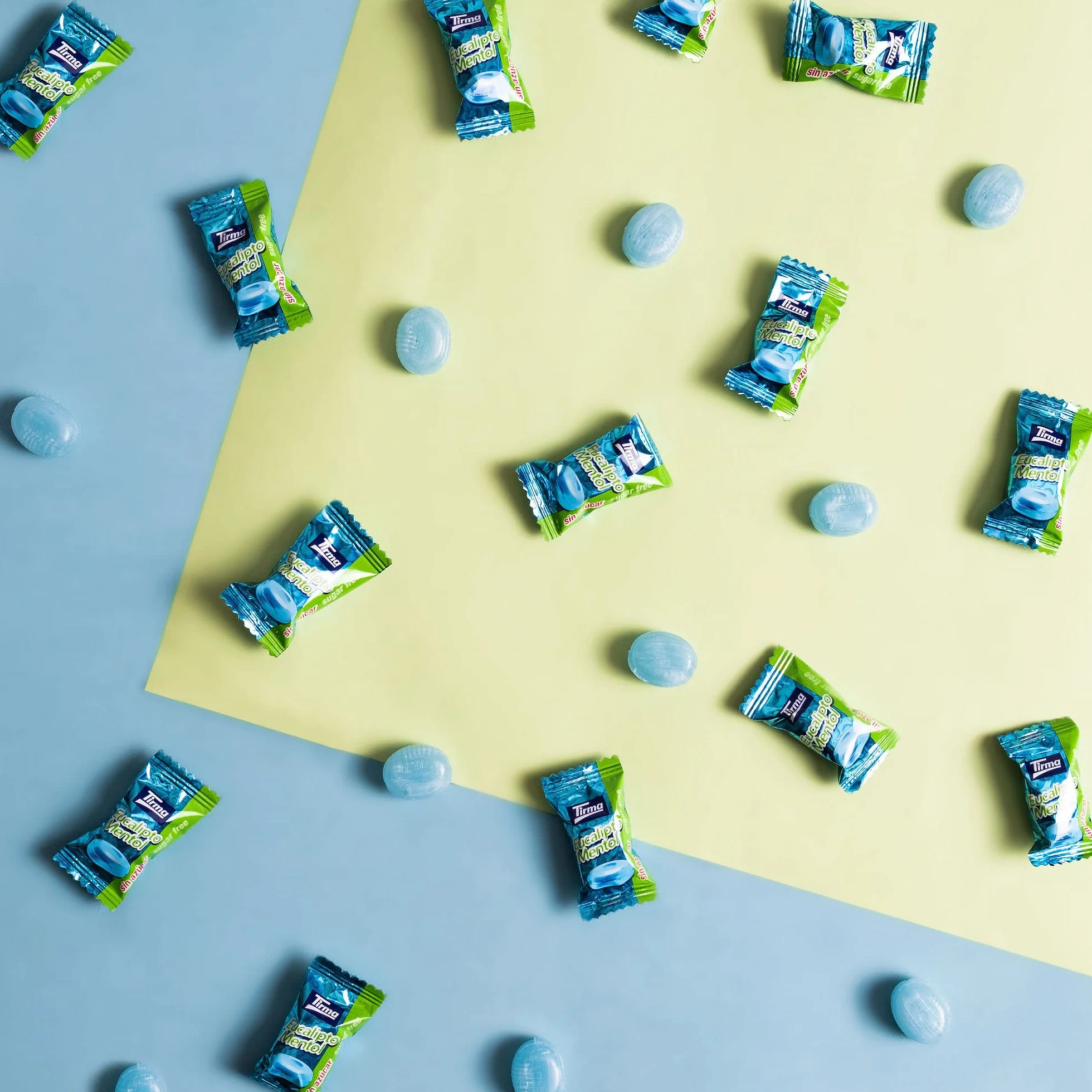 Tirma Bonbons Eucalyptus Menthol Sans Sucre 150 g Bonbons Durs Sans Sucre Sans Gluten Végan Friandises Rafraîchissantes Bonbons Mentholés Sans Lactose Individuellement Emballés