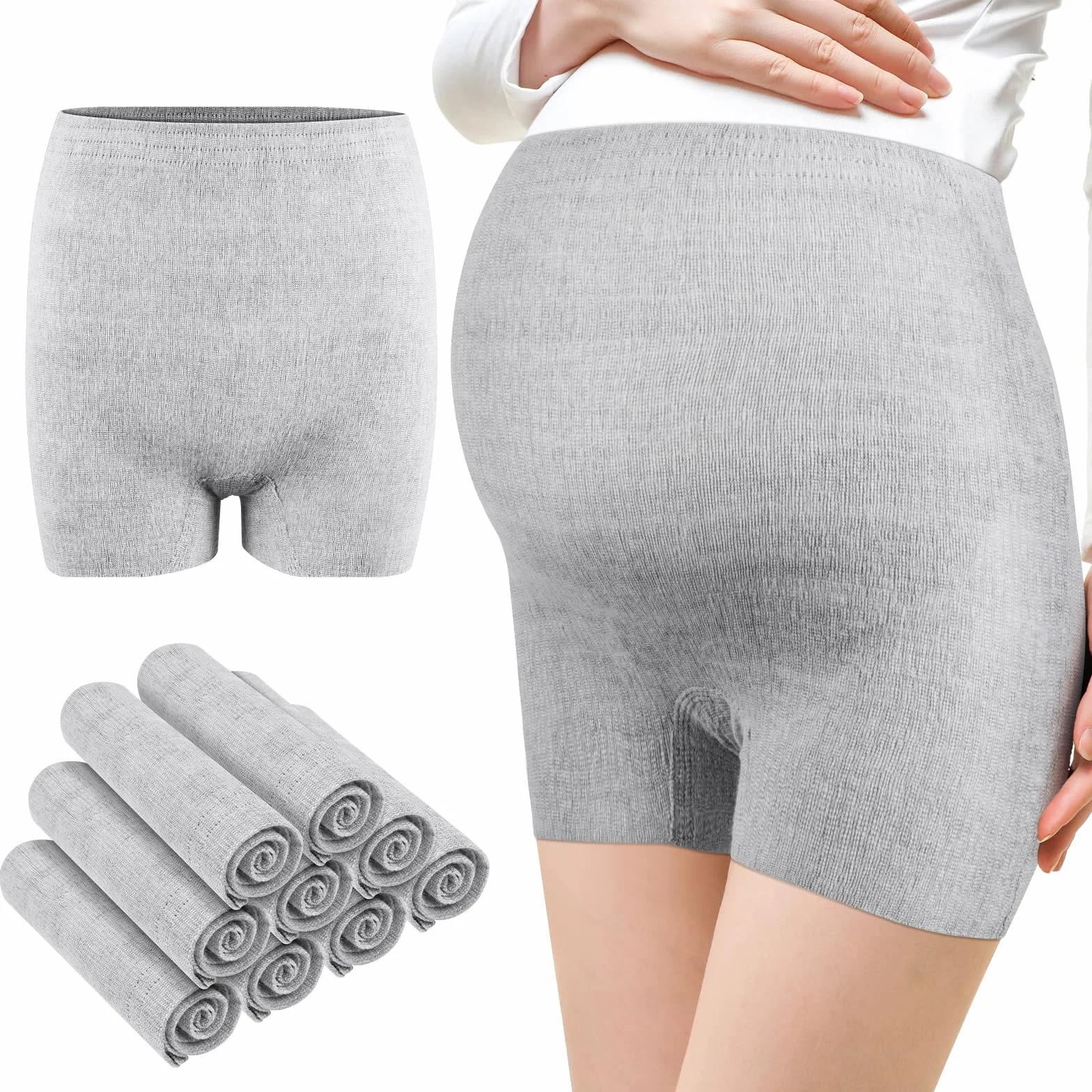 ACWOO 9Pcs Culottes Post Accouchement Maternité Jetables Slip Incontinence Sous-vêtements Post Partum Césarienne