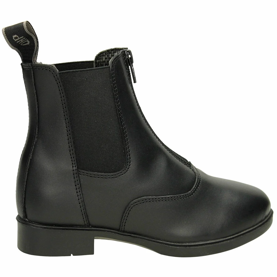 QHP Bottines d'équitation Jodhpur Manilla Junior cuir Noir
