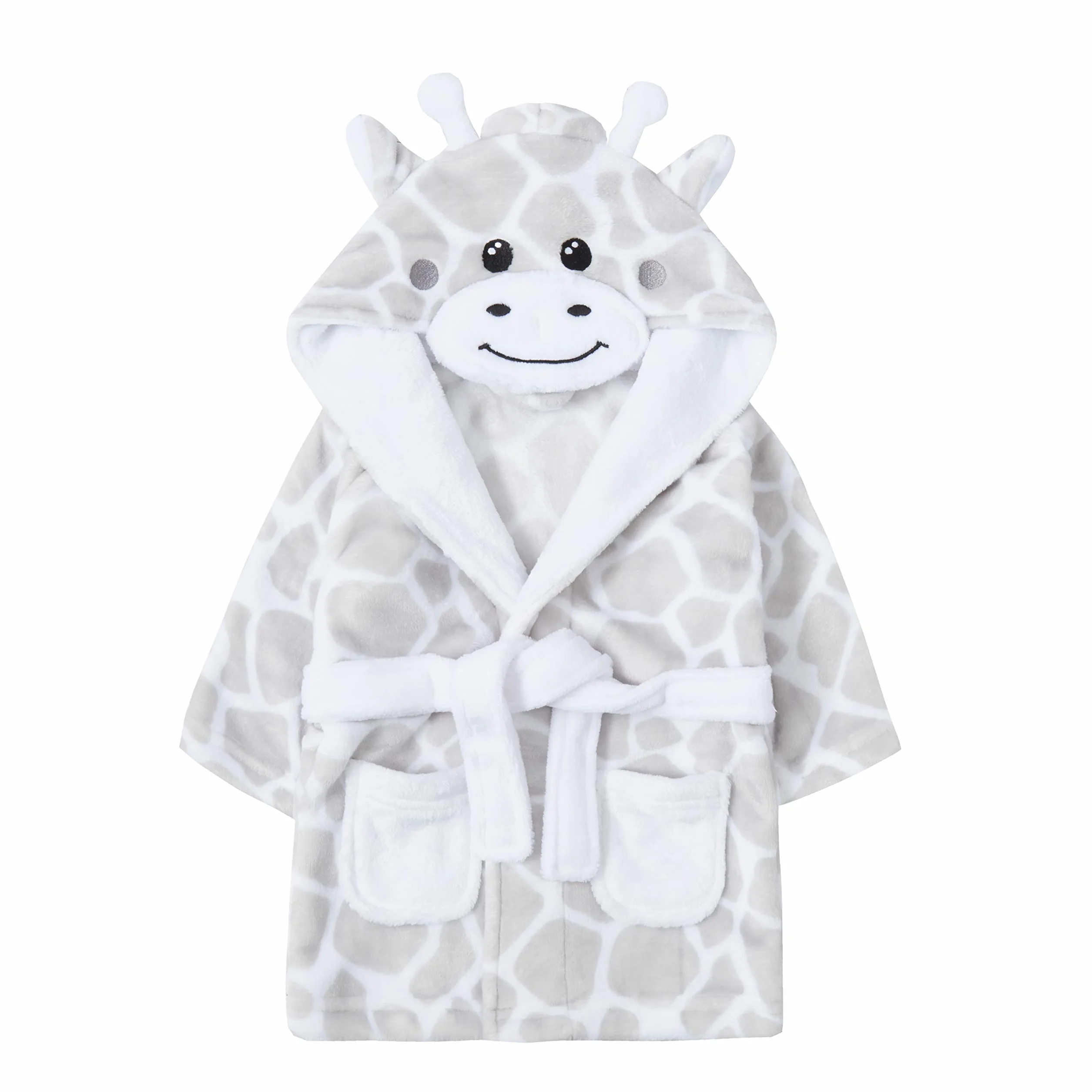 Peignoir bébé fille garçon en peluche motif girafe Metzuyan