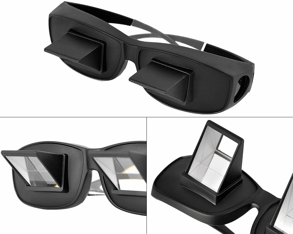 Lunettes paresseuses Periscope Prism horizontales Noir