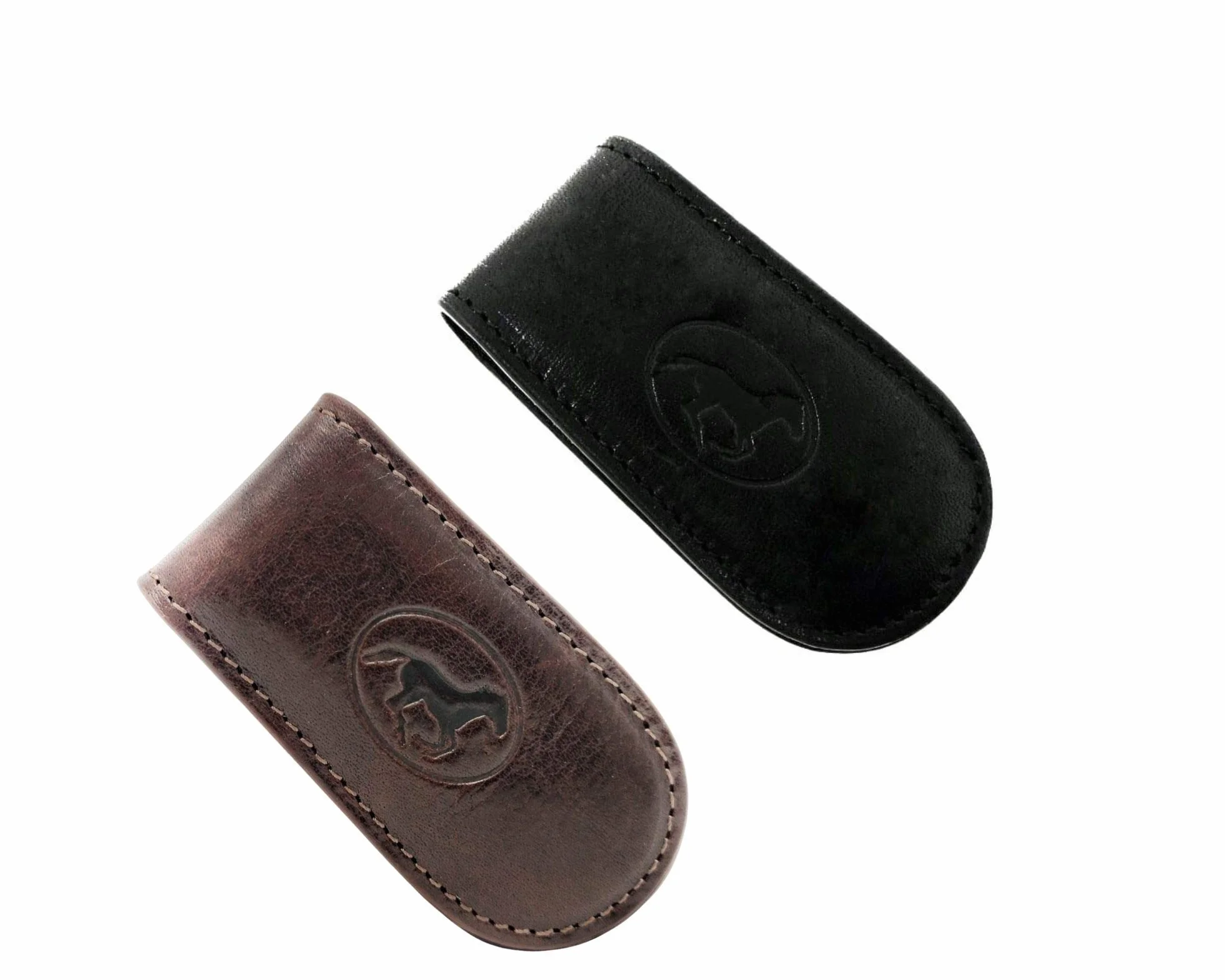 Mauro Pelletteria Porte-Billets Homme Cuir Magnétique Double Couture Fabriqué Italie Noir