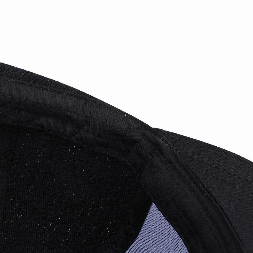 Boolavard Chapeau Snapback Blanc Réglable Bord Haut Casquette de Baseball
