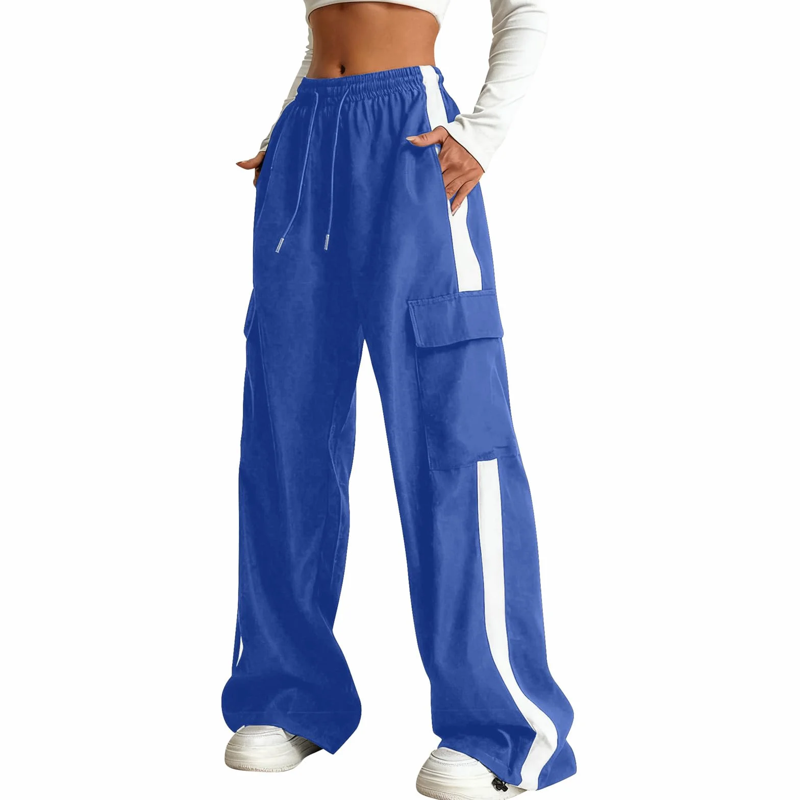 Pantalon de sport taille haute jambe droite pour fille adolescent athlétique