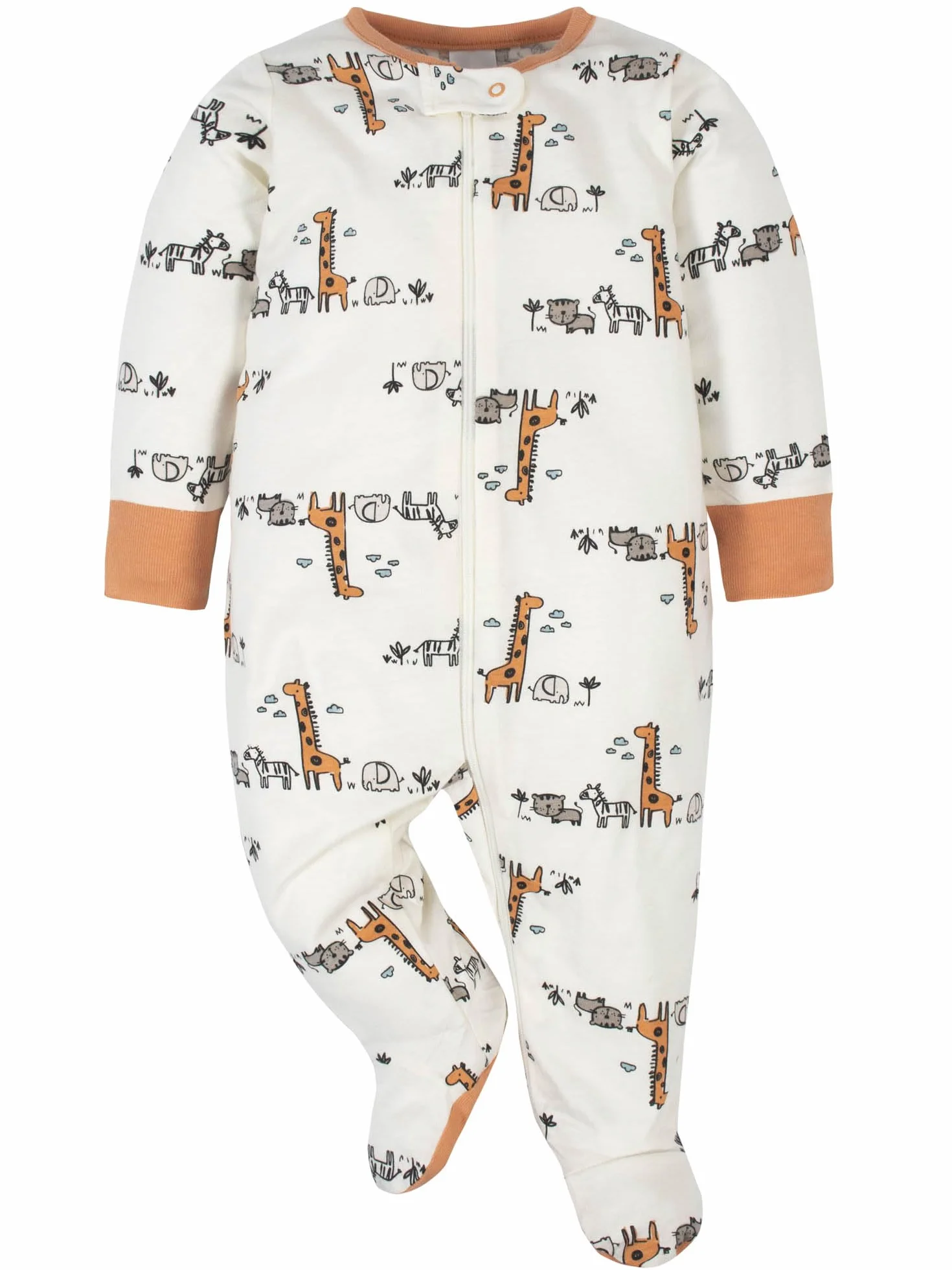 Gerber Lot de 4 grenouillères bébé garçon motif jungle