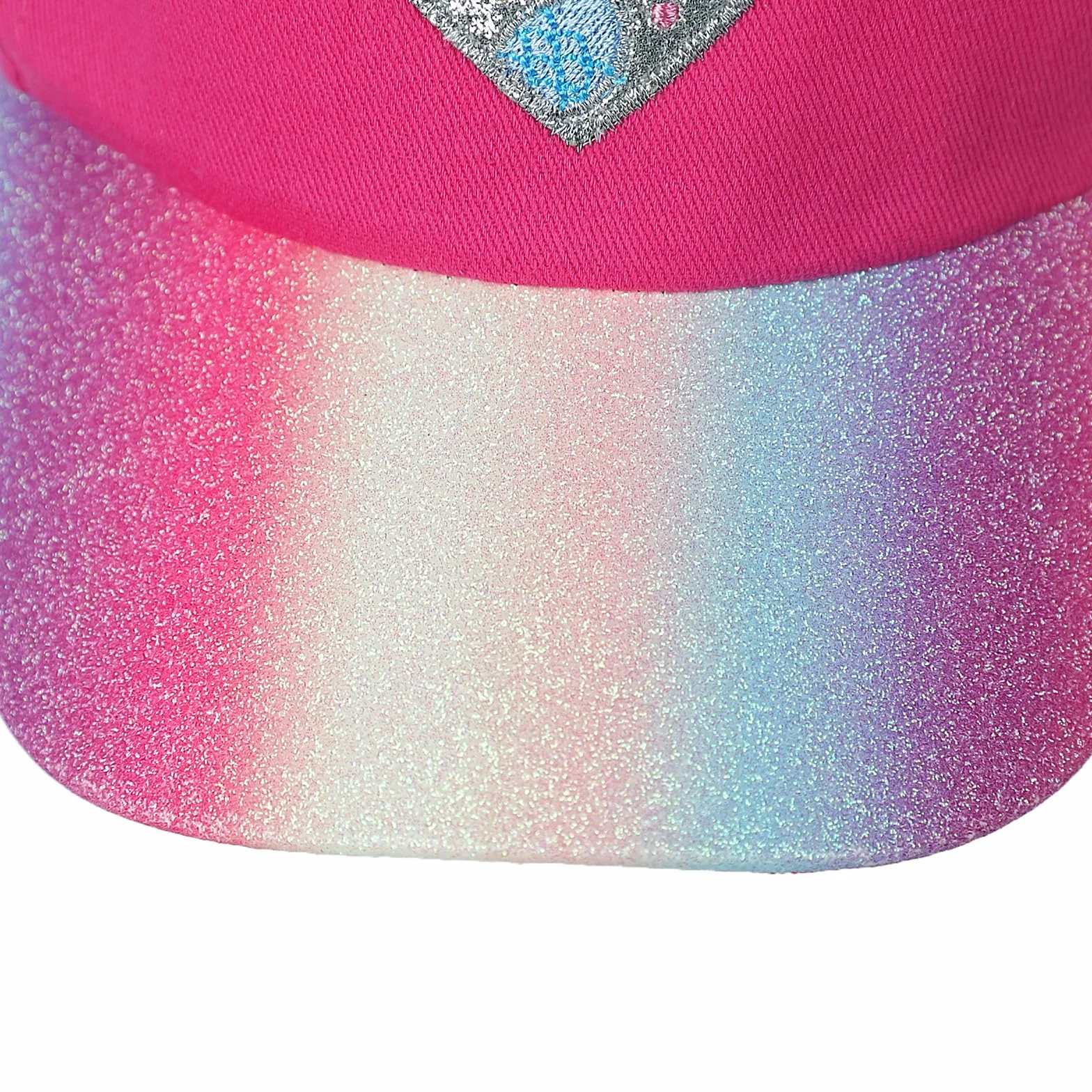 Casquette de baseball pour fille paillettes queue de cheval motif cœur réglable été 2-6 ans