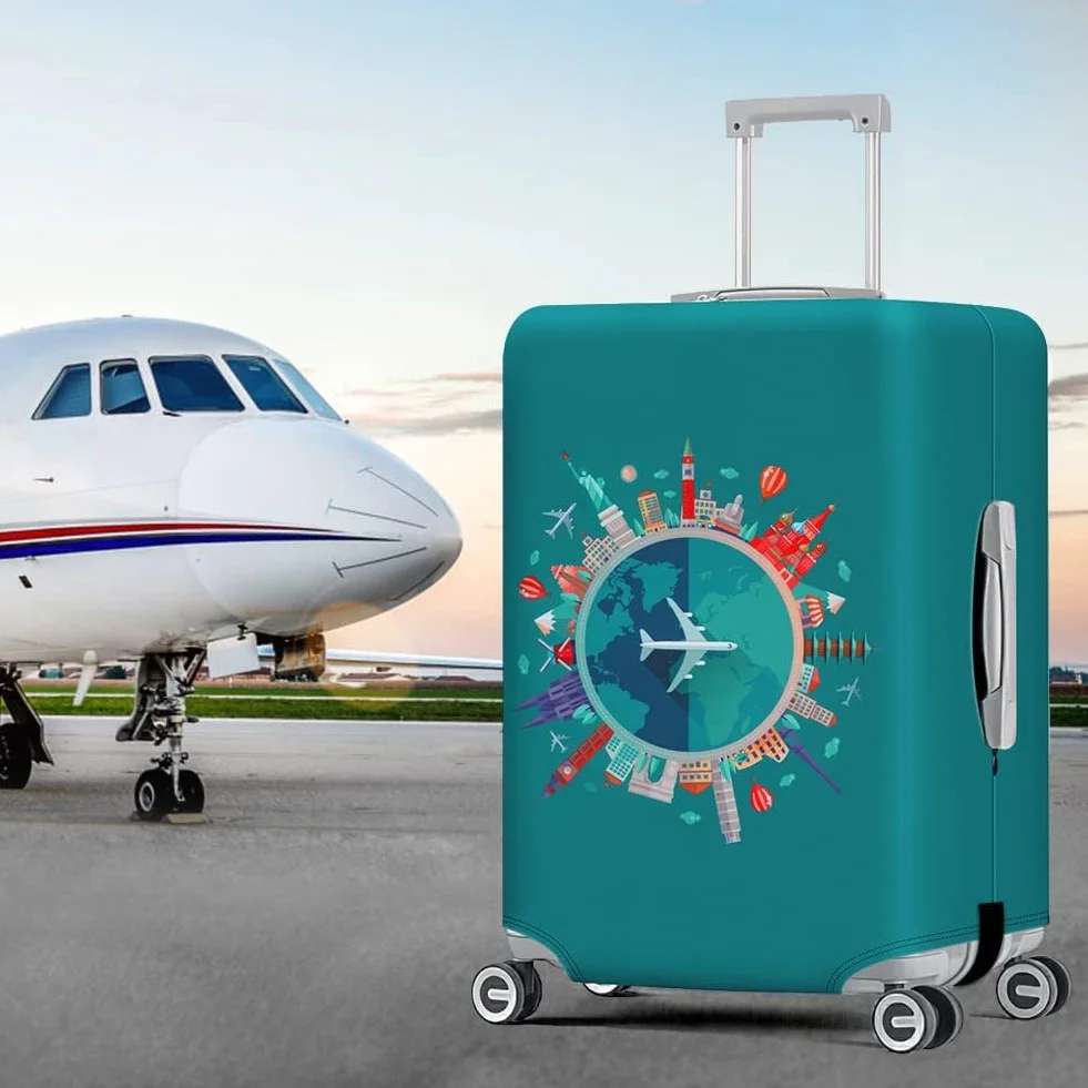 Flintronic Housse Valise Élastique, Housses de Bagages Cover, Réutilisable avec Sangle