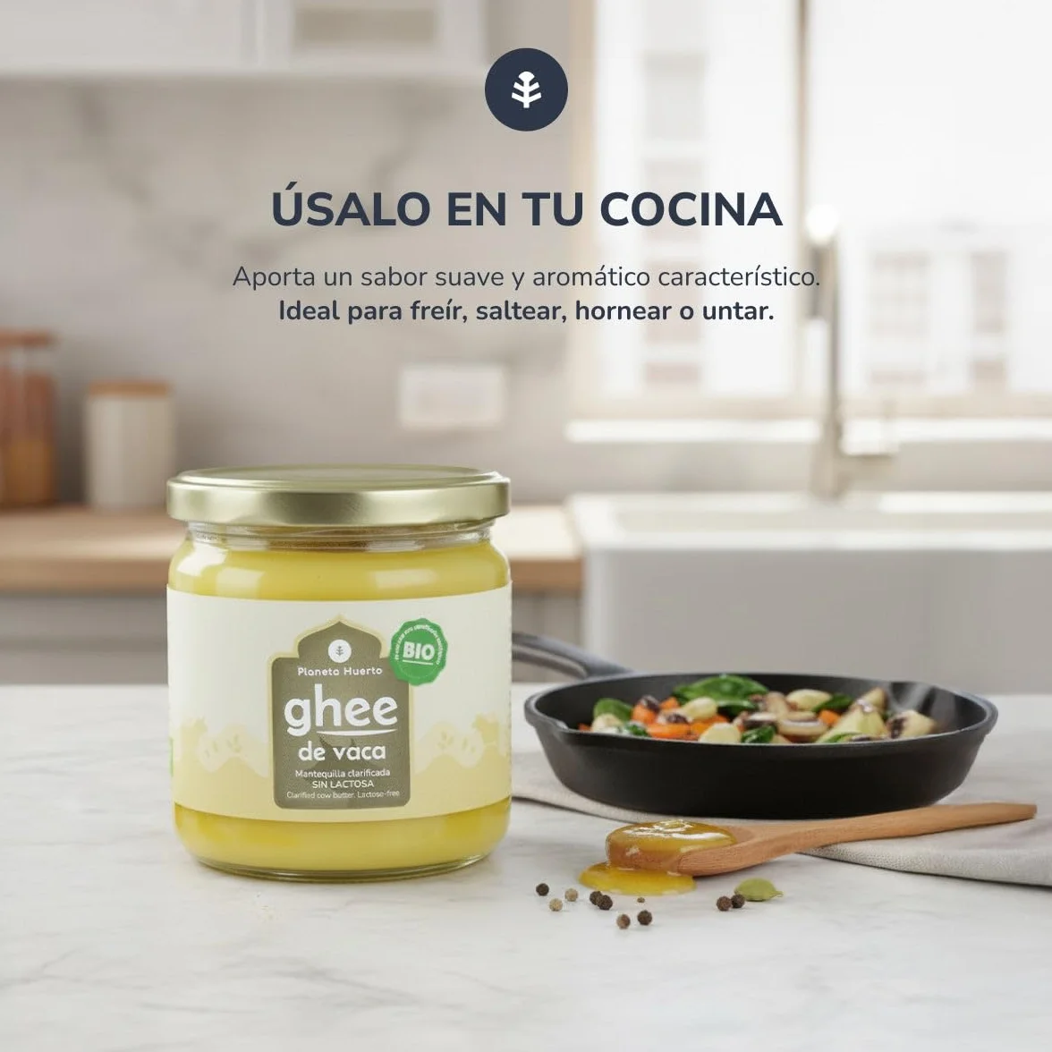 Planète potager | Lot de 3 beurres clarifiés ghee 500 g – Beurre clarifié bio sans lactose ni caséine, idéal pour cuisiner, régime céto, paléo et ayurveda, goût doux et texture crémeuse