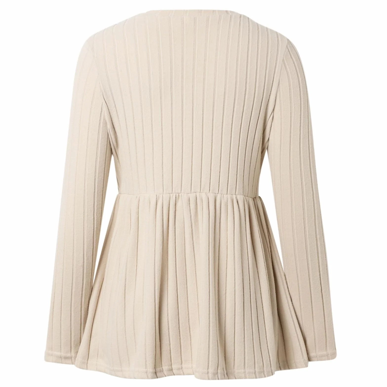 Pull de maternité à manches longues pour femme - Tunique de grossesse col rond côtelée