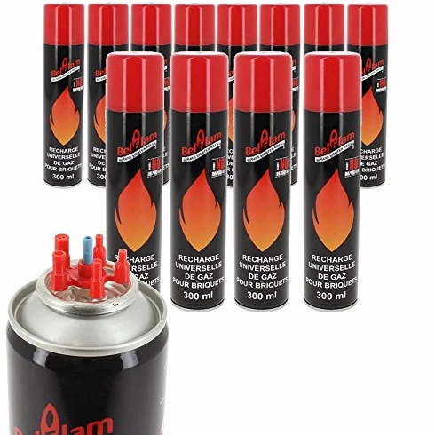 Lot de 12 bouteilles de gaz pour briquet à prix imbattable