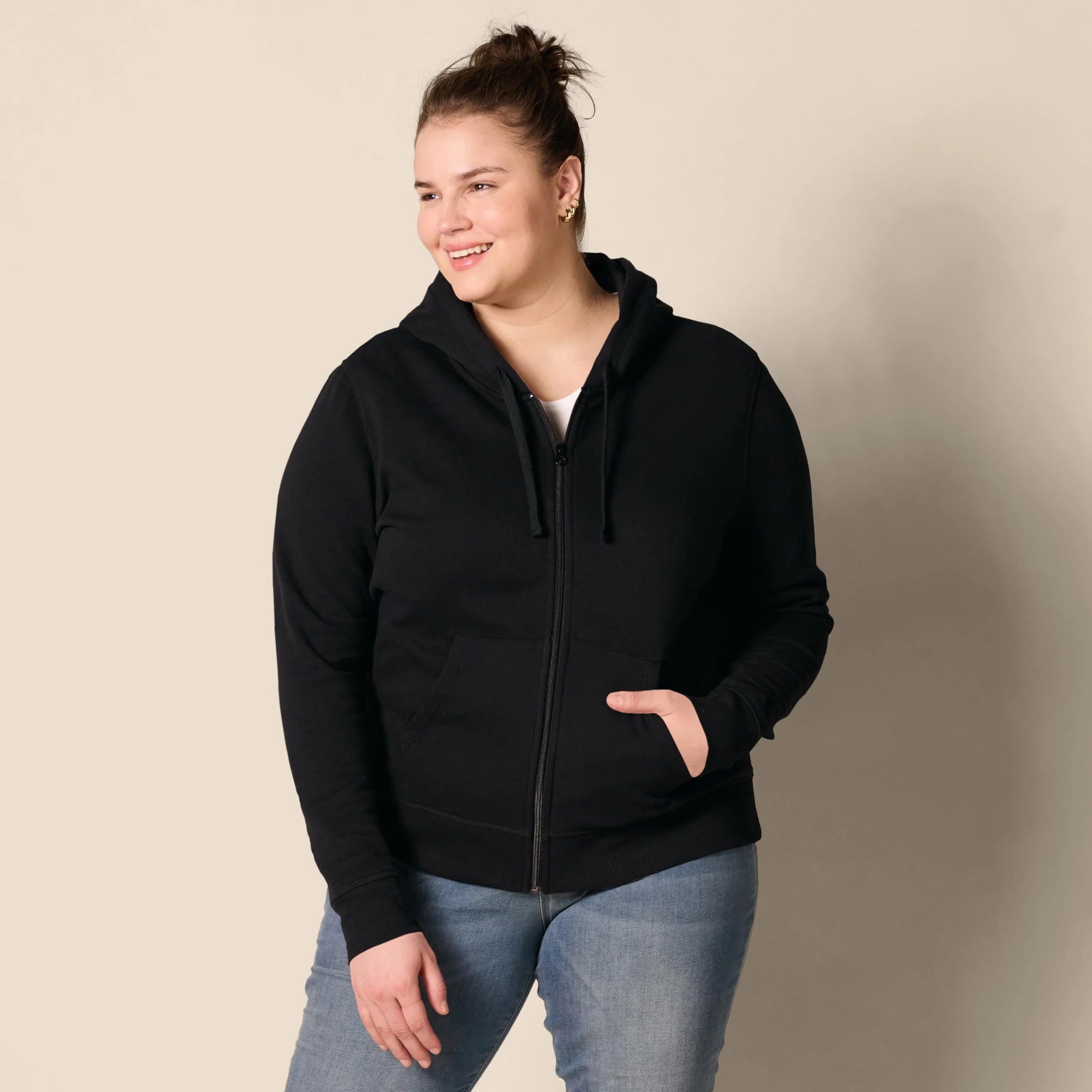 Amazon Essentials Femme Sweat à Capuche zippé en Polaire Grandes Tailles